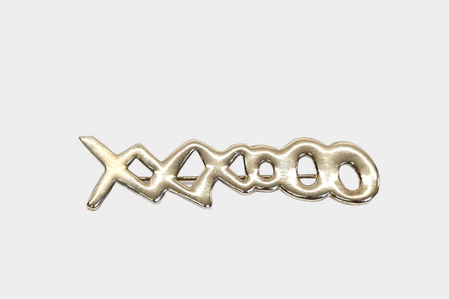 Vintage “XOXOXO” Silver Tone Pin Brooch