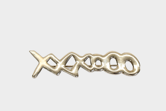 Vintage “XOXOXO” Silver Tone Pin Brooch
