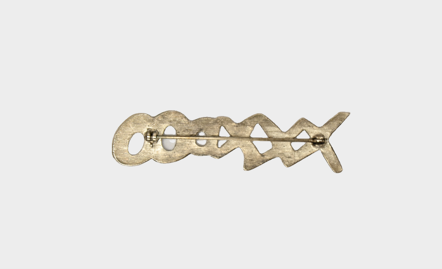 Vintage “XOXOXO” Silver Tone Pin Brooch