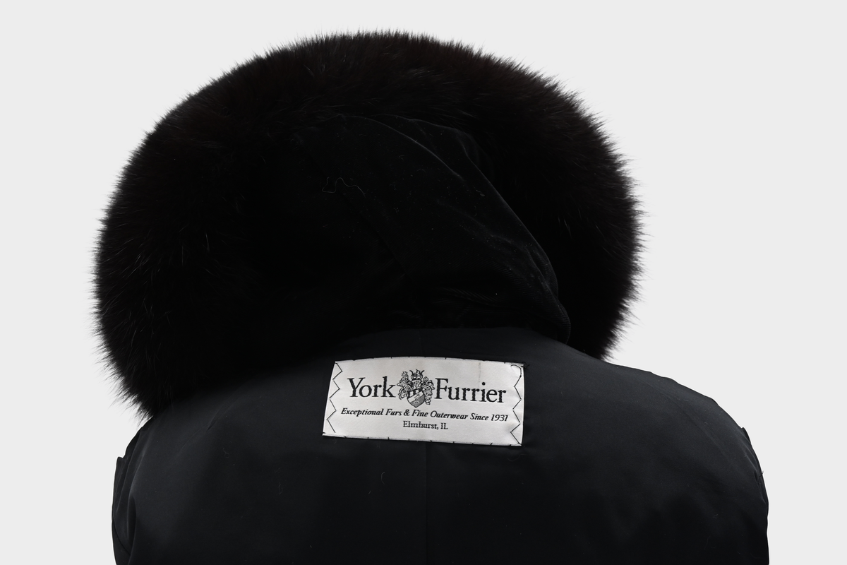 York Furrier Sheared Beaver Jacket with Fox Trim Hood