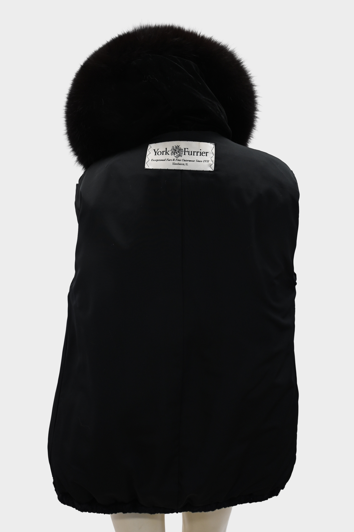 York Furrier Sheared Beaver Jacket with Fox Trim Hood