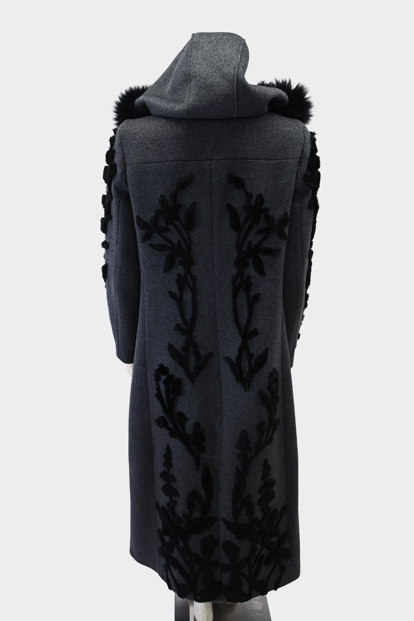 Elie Tahari Julia Fur Trim Coat