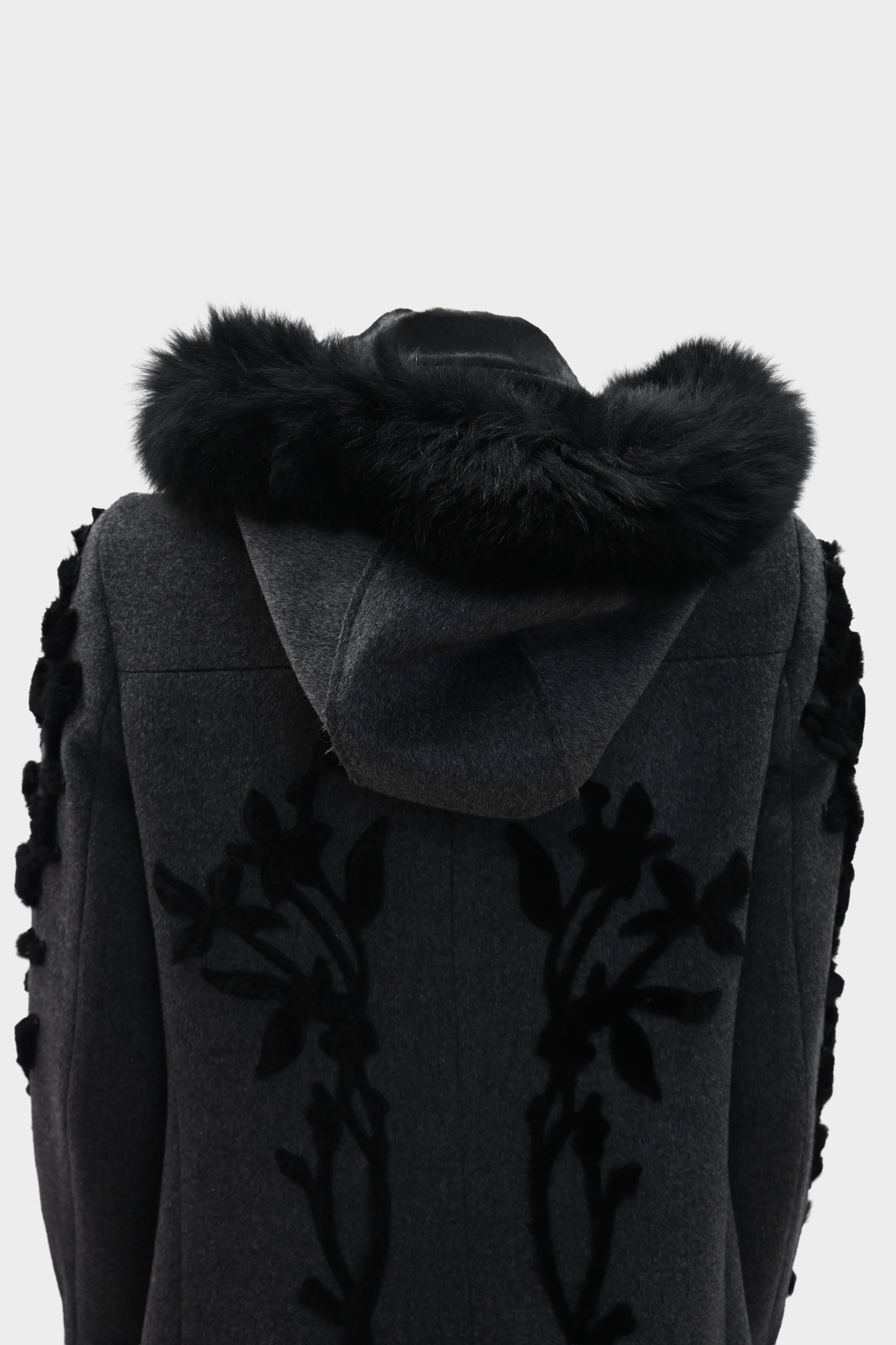 Elie Tahari Julia Fur Trim Coat