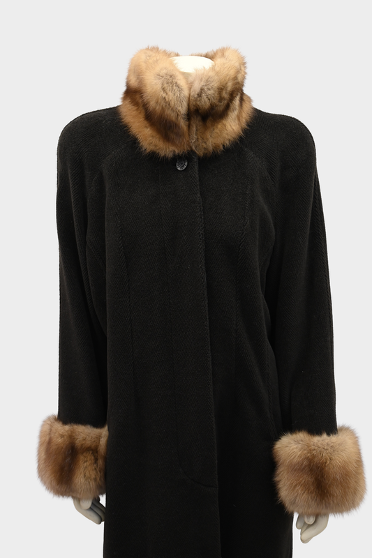 Zuki Sable & Wool Fur Coat