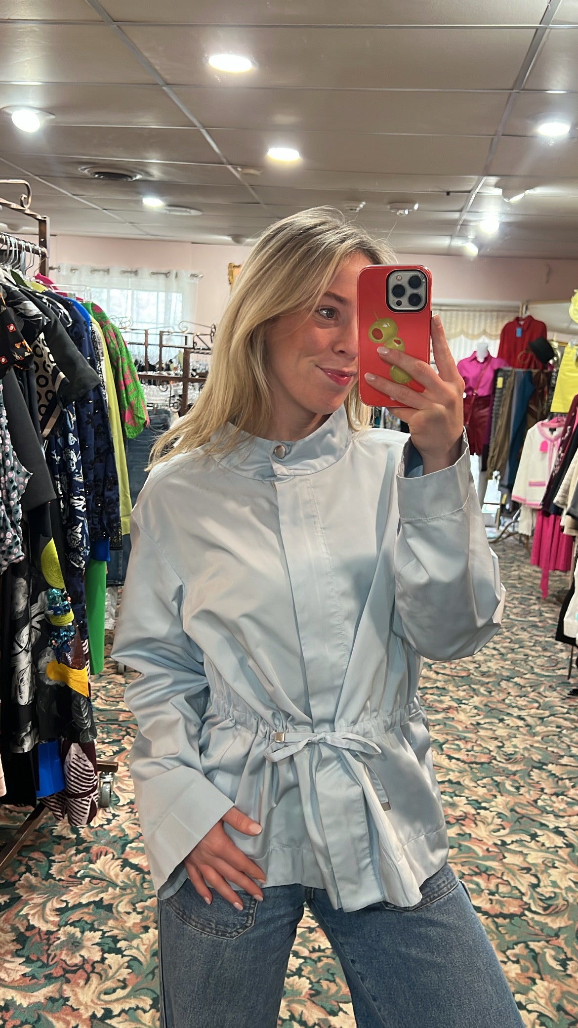 Lafayette 148 Blue Windbreaker