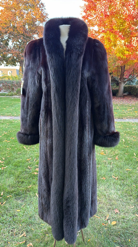 Mink & Fox Fur Reversible Fur Coat