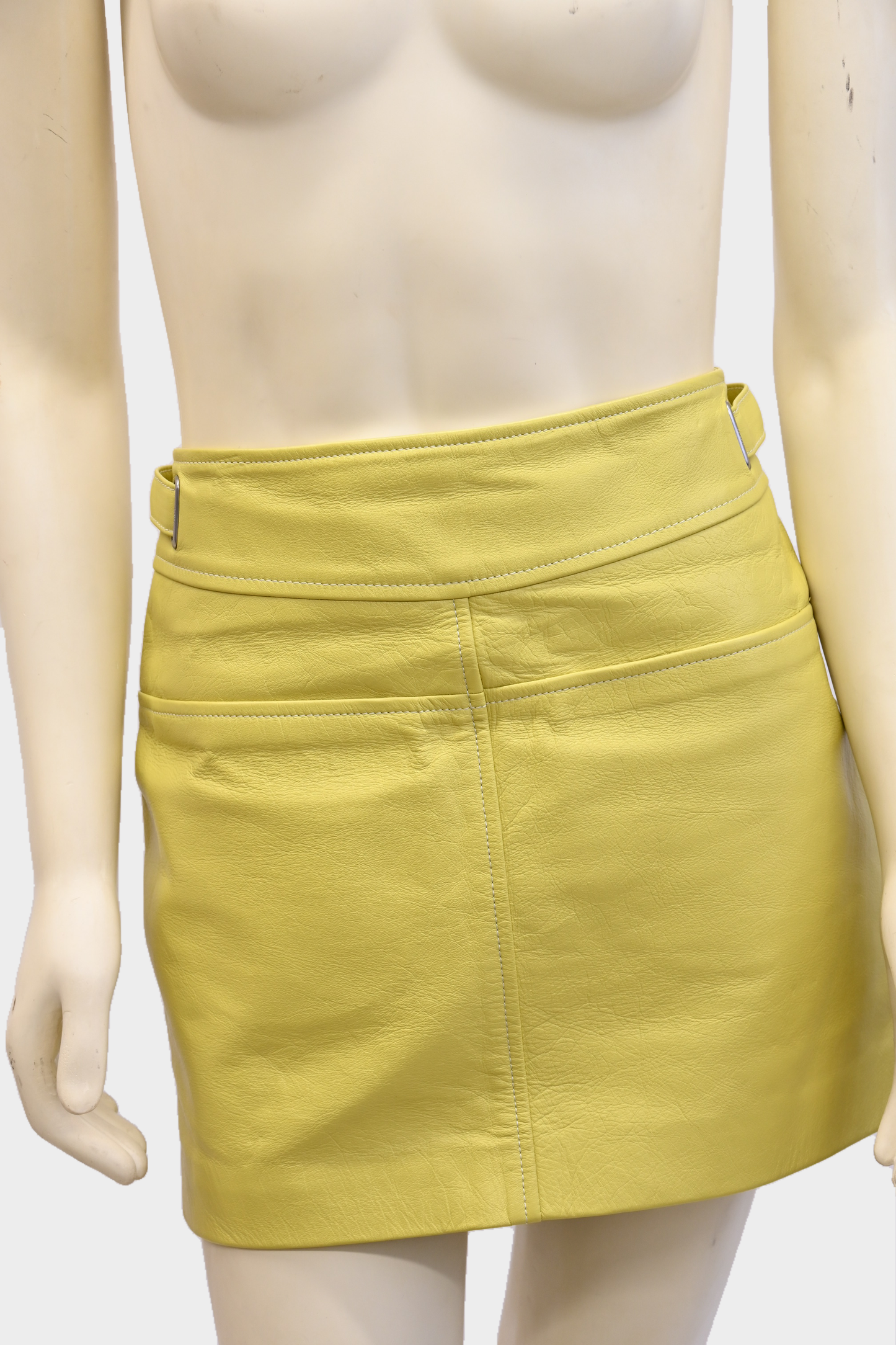 Coach Calf Leather Mini Skirt, NWT