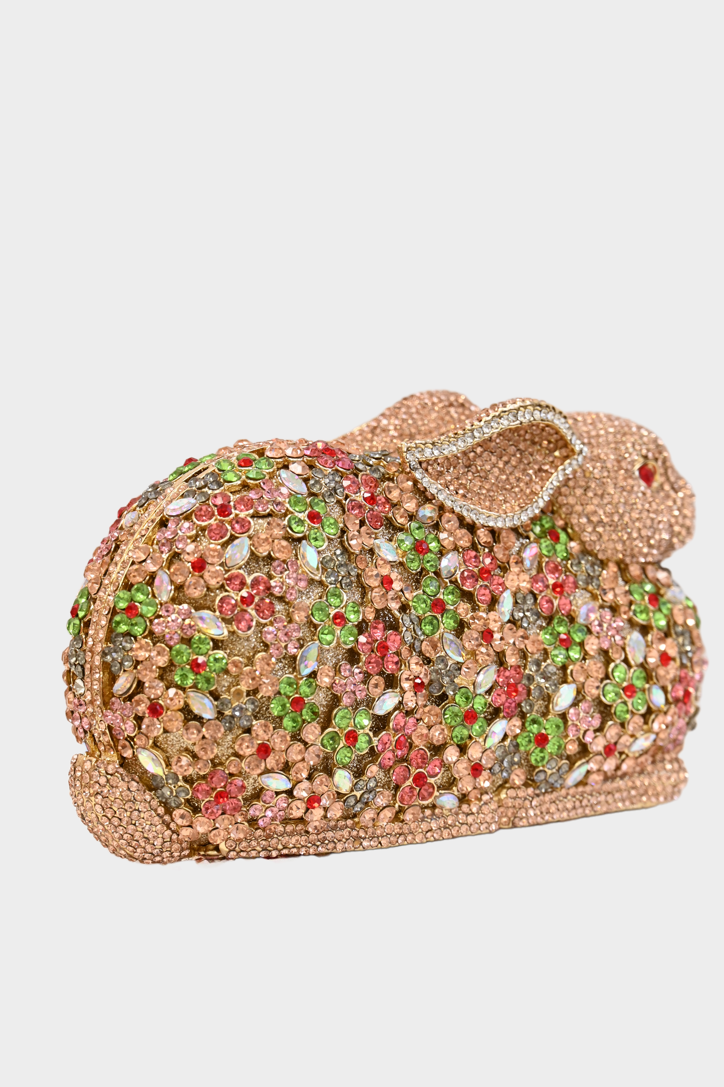 Crystal Embellished Bunny Minaudière Clutch