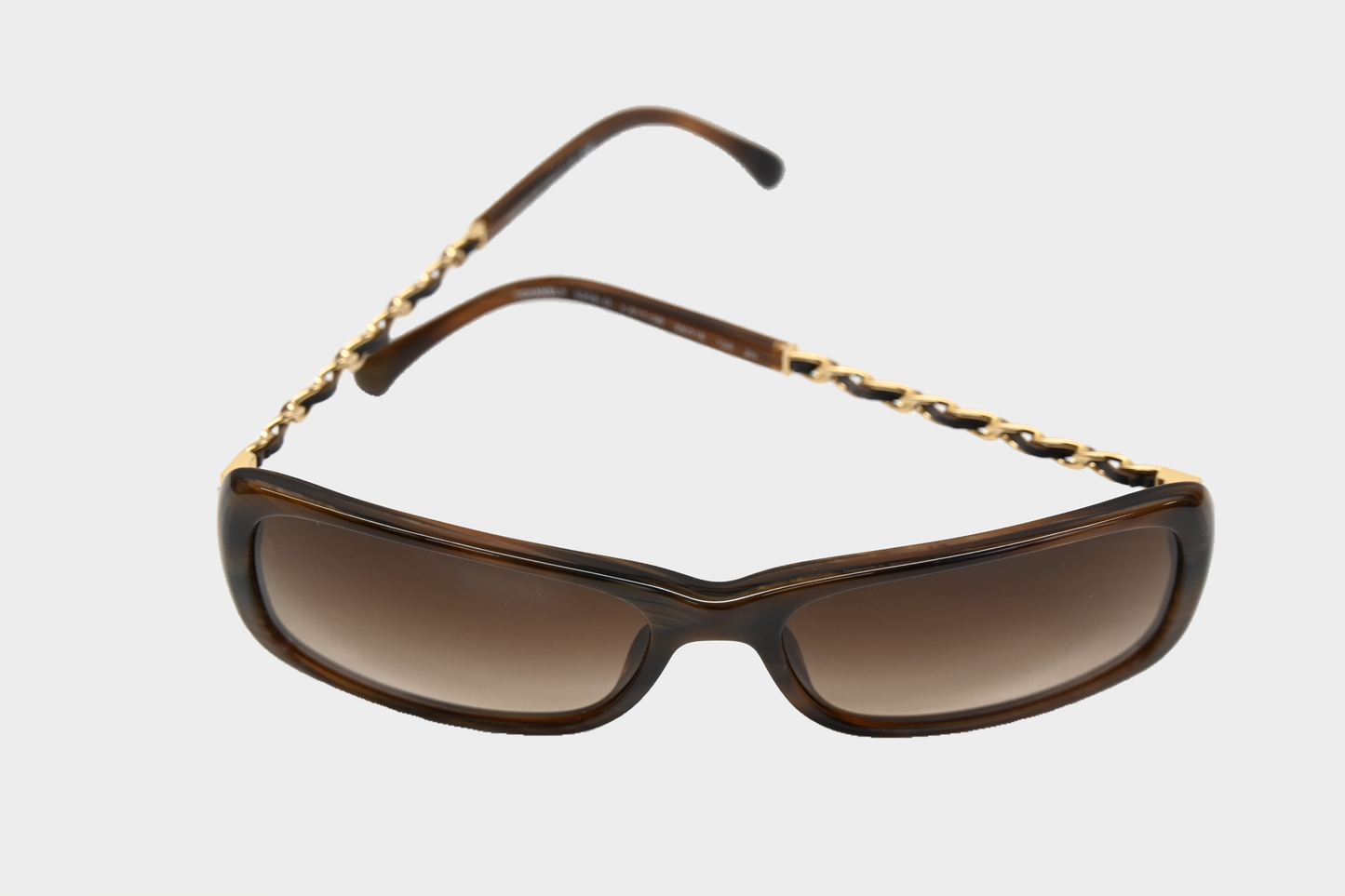 Chanel Brown Chain-Link Sunglasses