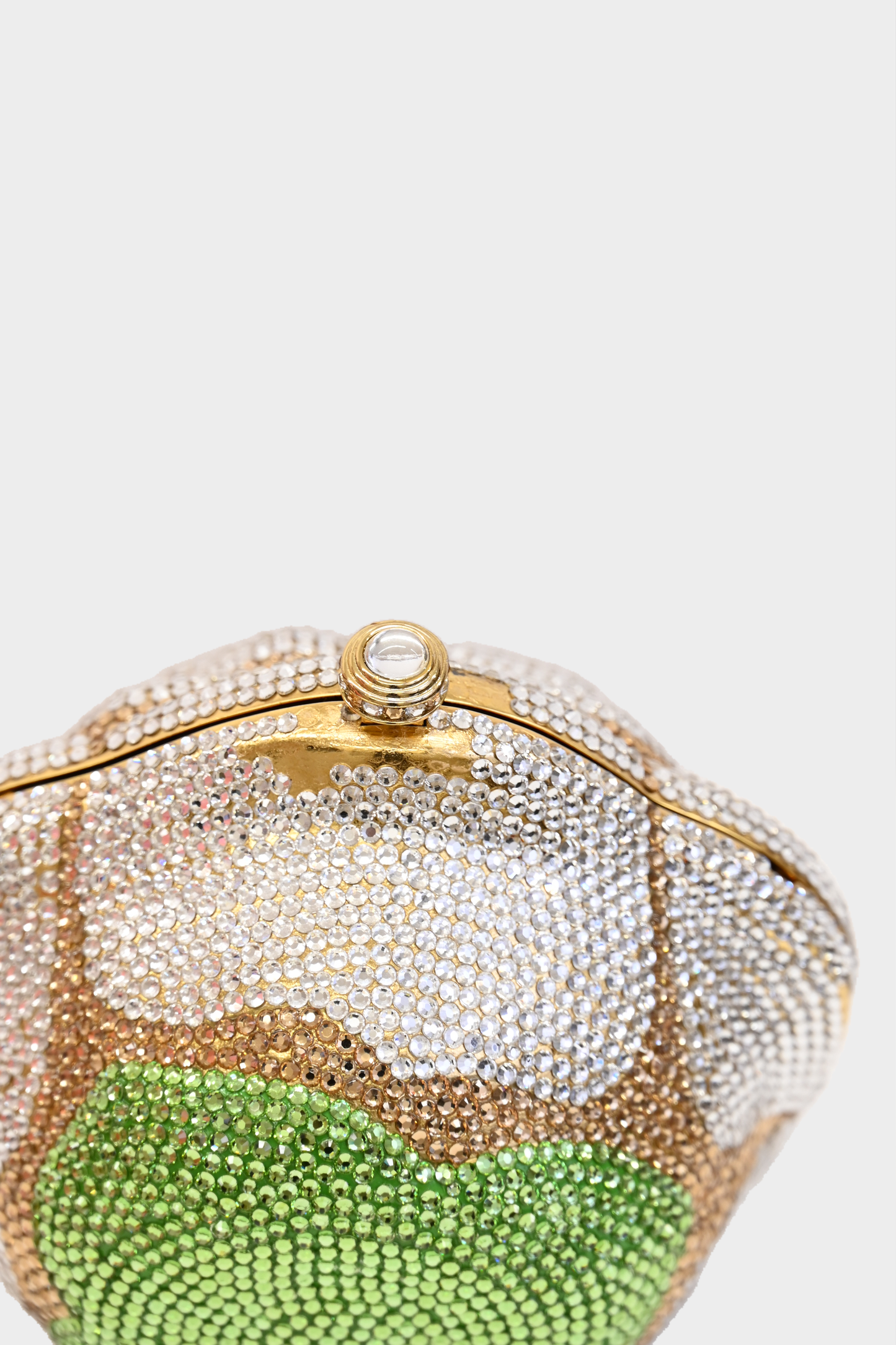 Unsigned Crystal Rose Minaudière Evening Bag