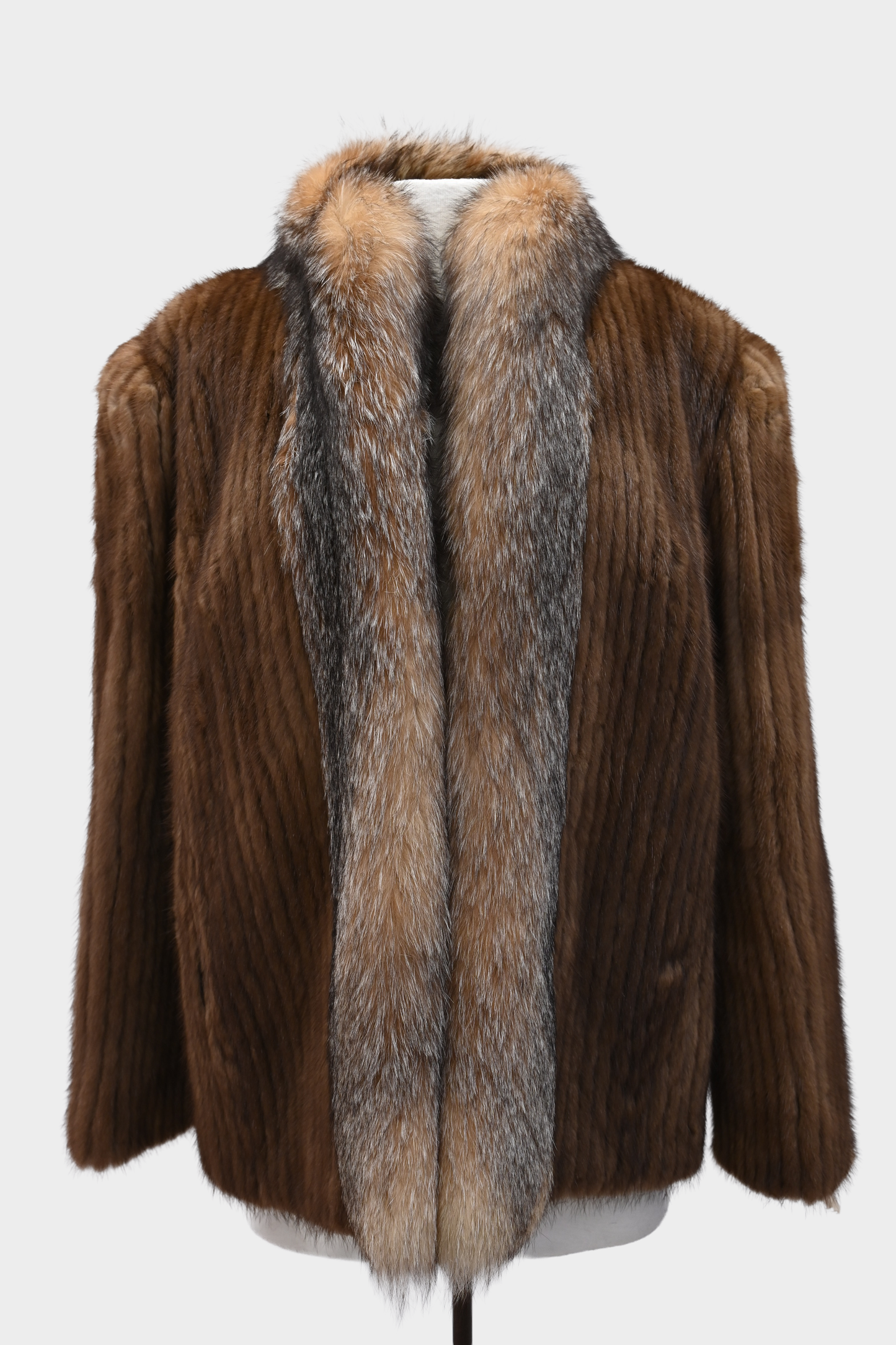 Mink and Crystal Fox Fur Jacket