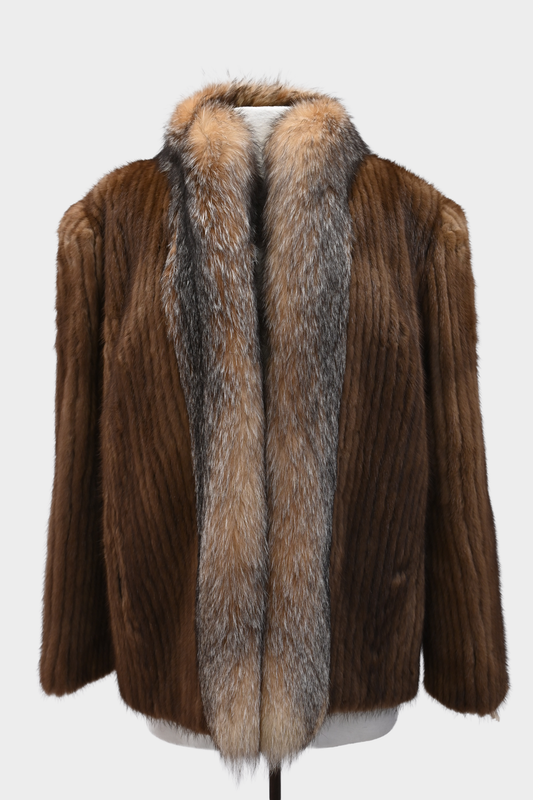 Mink and Crystal Fox Fur Jacket