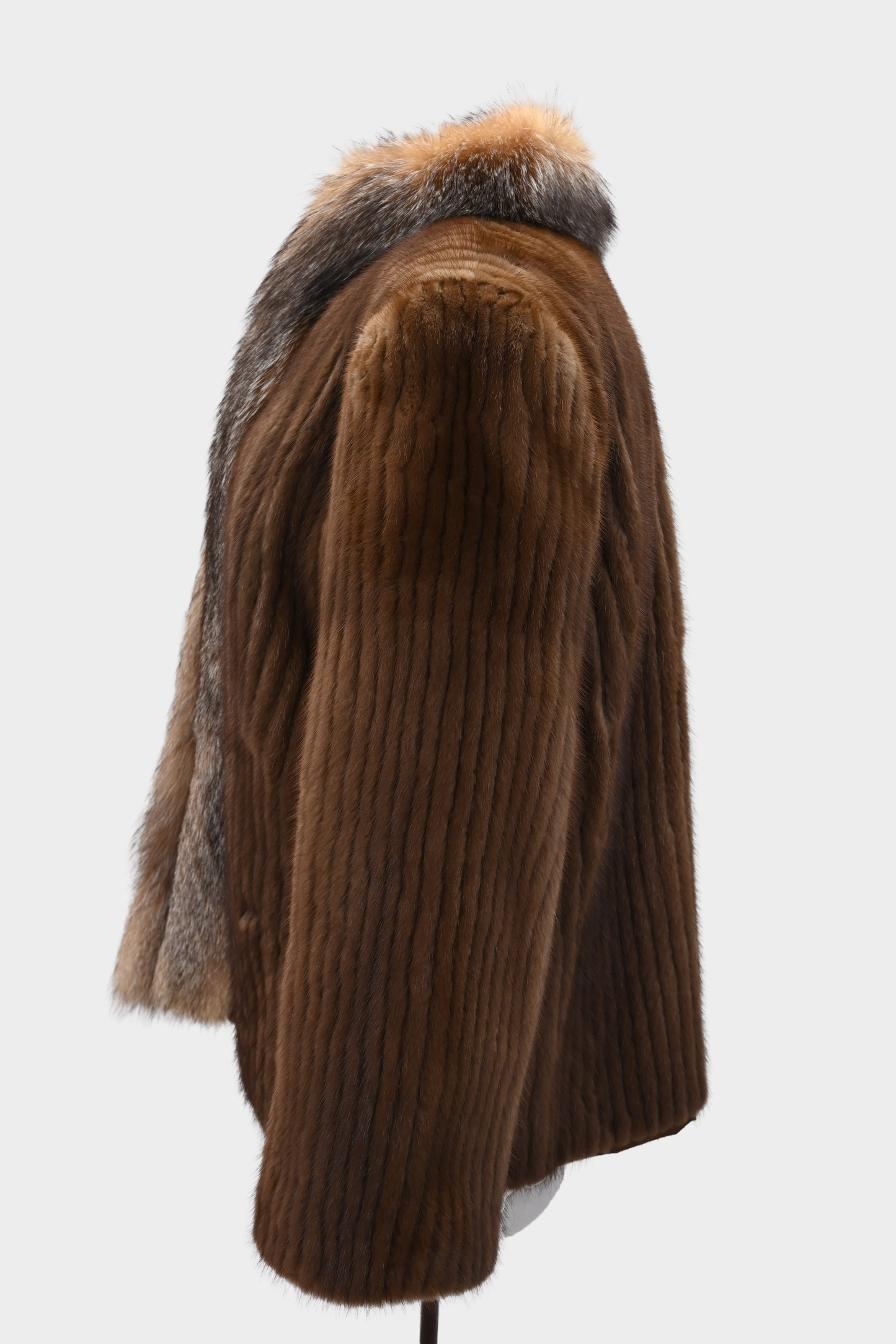 Mink and Crystal Fox Fur Jacket