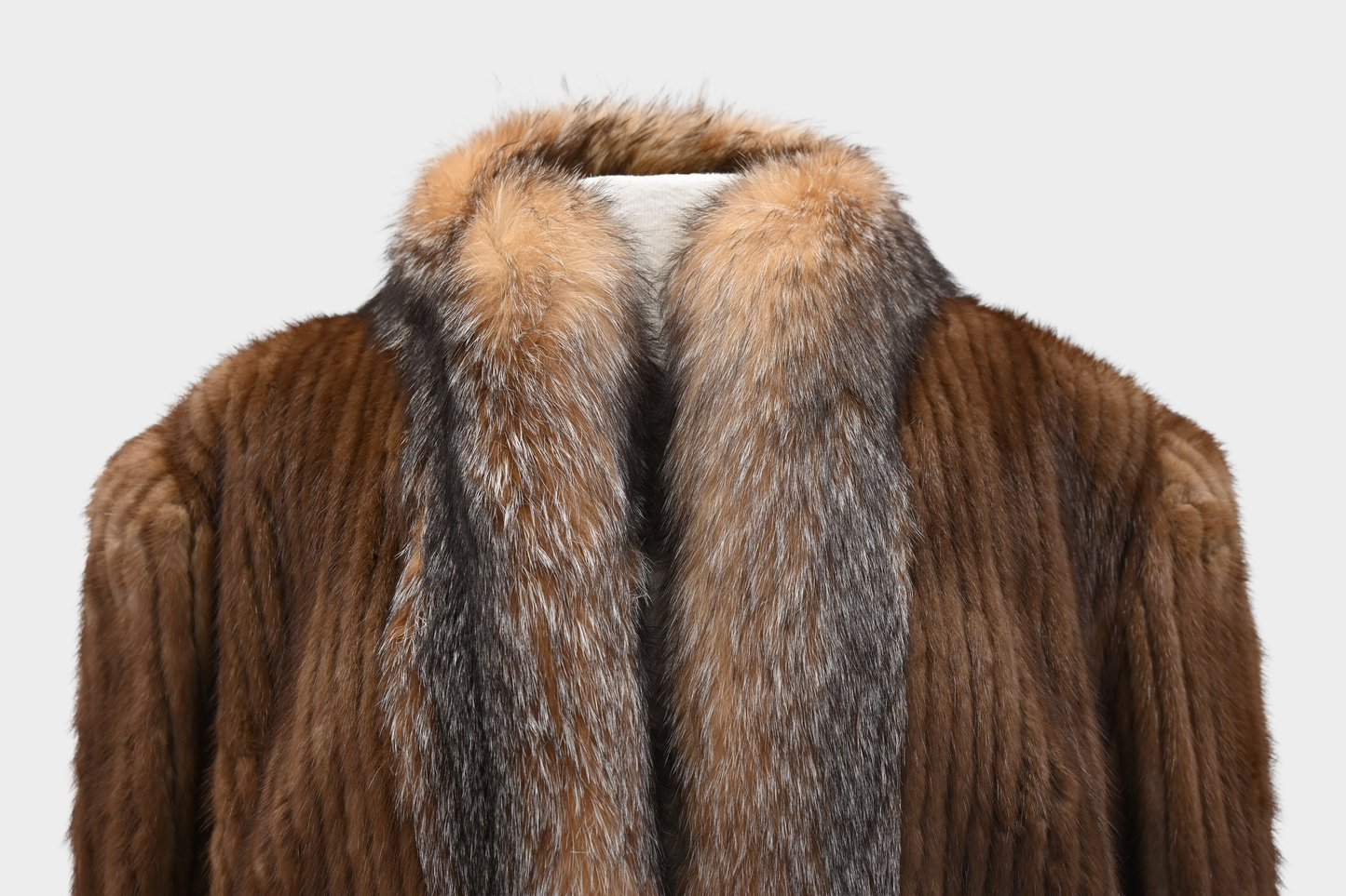 Mink and Crystal Fox Fur Jacket