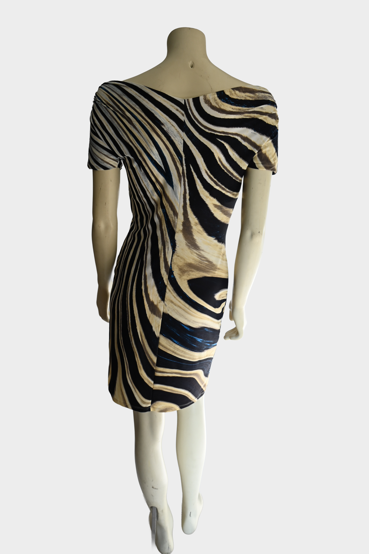 Roberto Cavalli Zebra Print Snake Hardware Dress