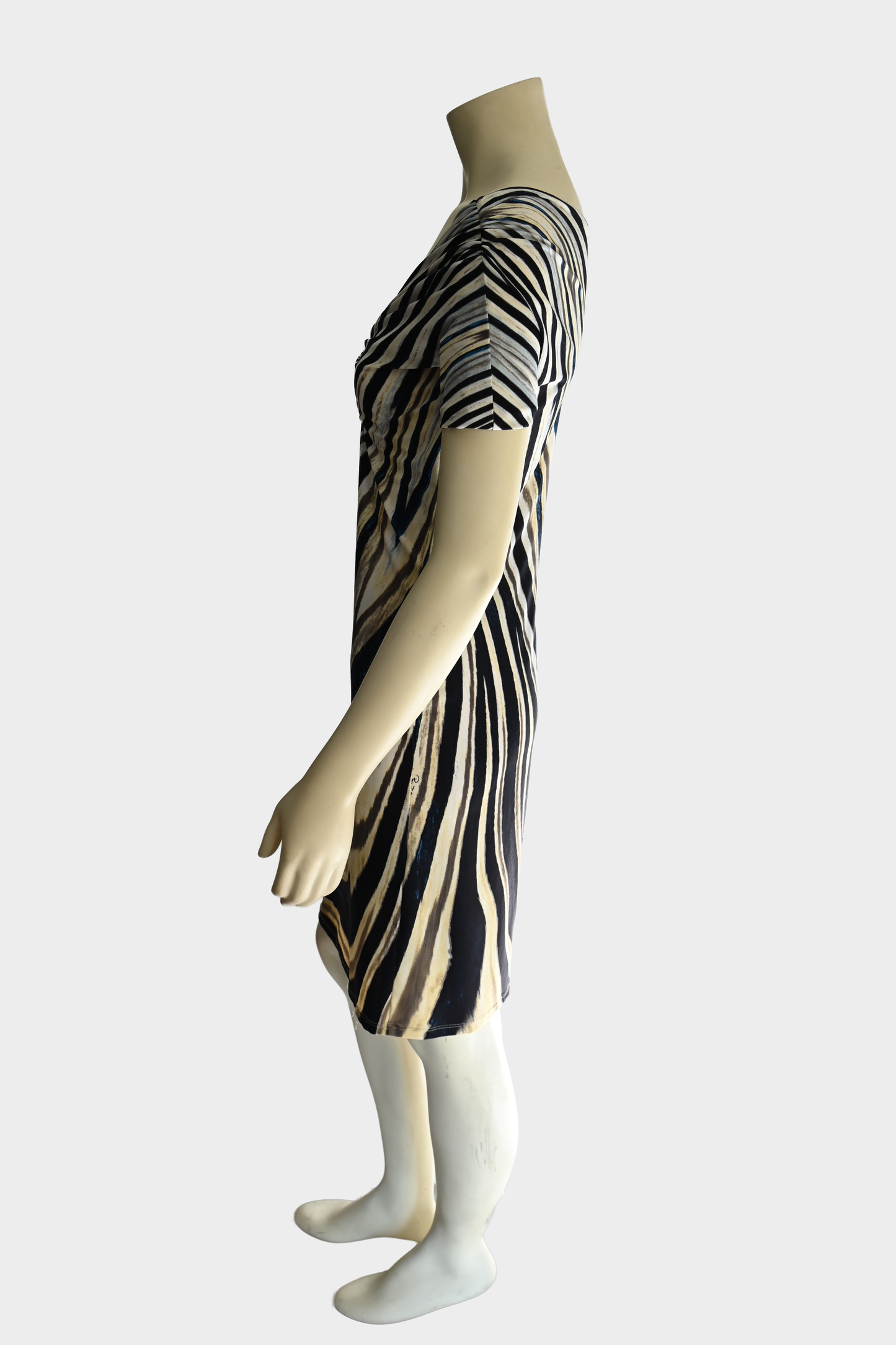 Roberto Cavalli Zebra Print Snake Hardware Dress
