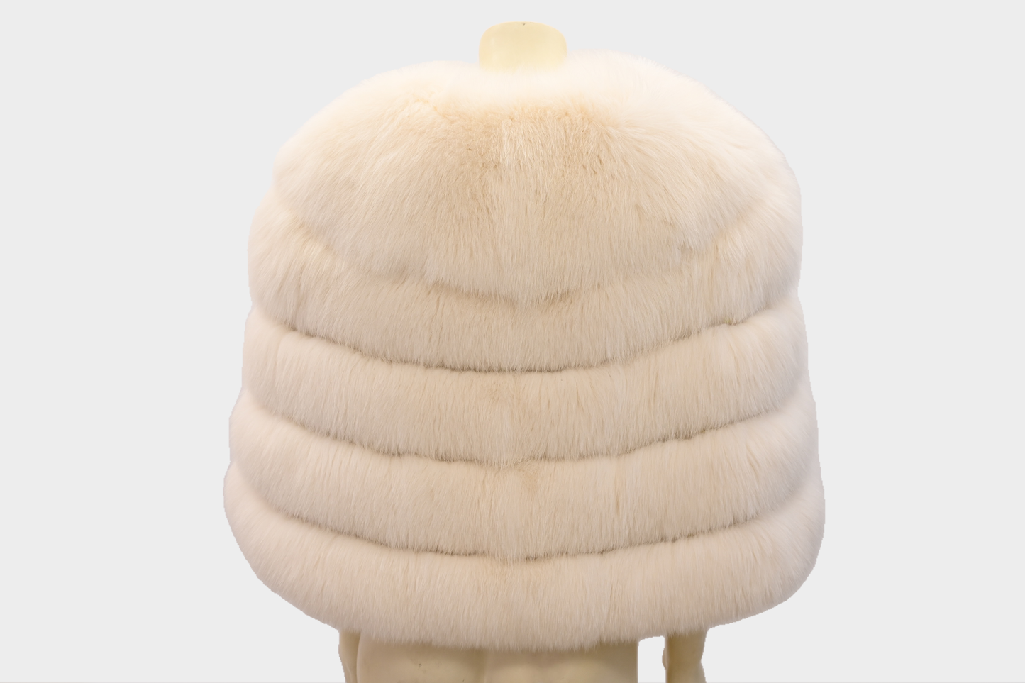 SAGA Furs White Fox Fur Cape Wrap
