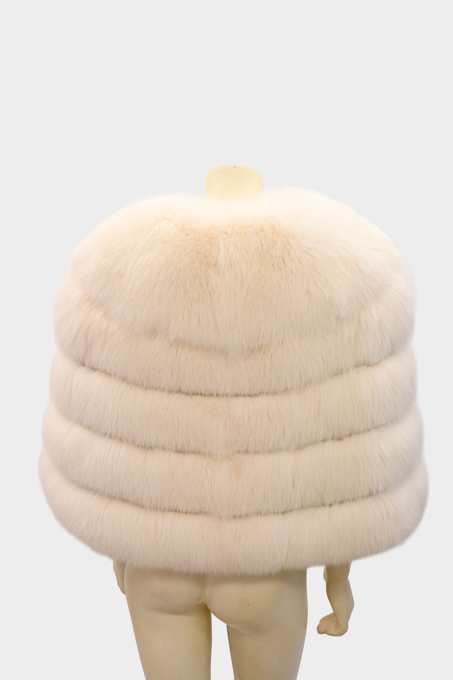 SAGA Furs White Fox Fur Cape Wrap