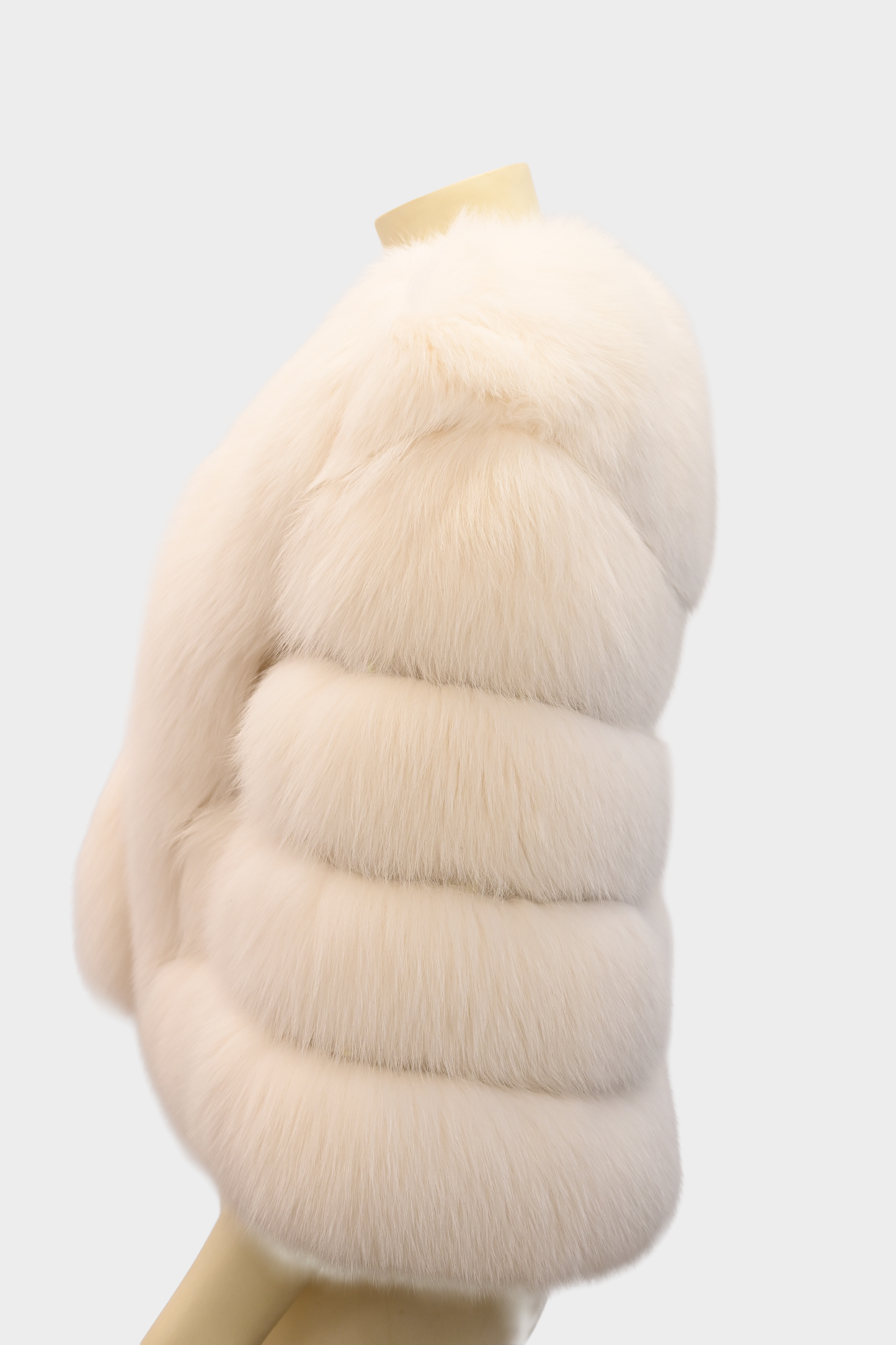 SAGA Furs White Fox Fur Cape Wrap