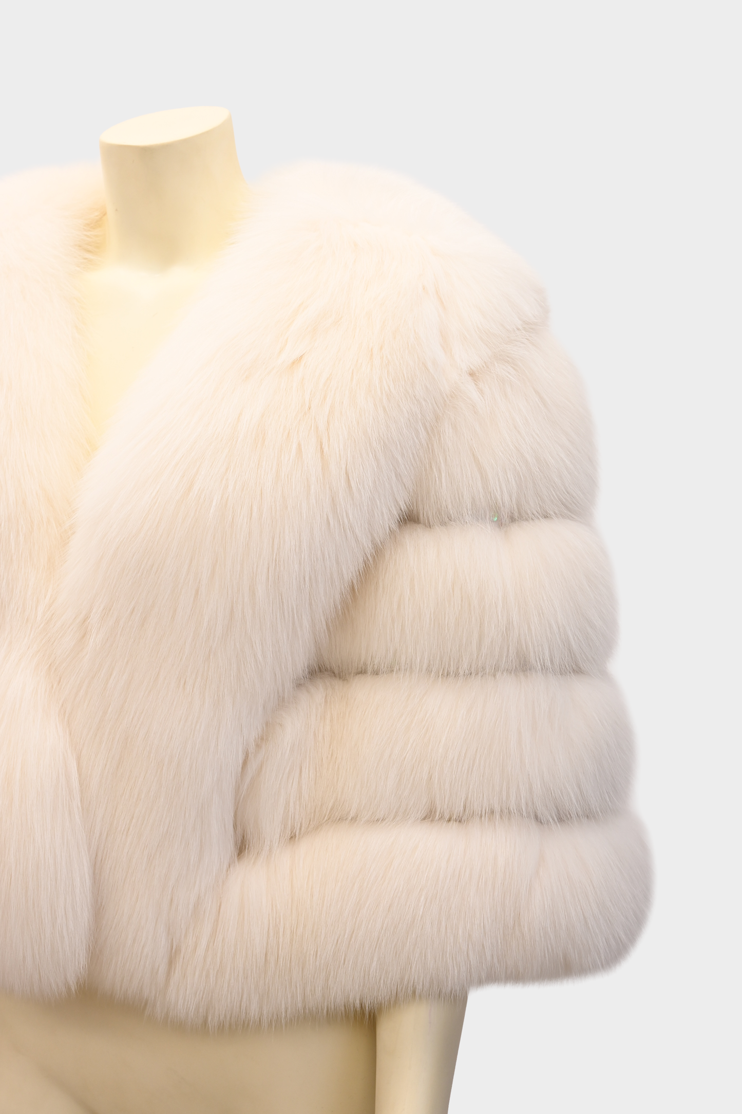 SAGA Furs White Fox Fur Cape Wrap