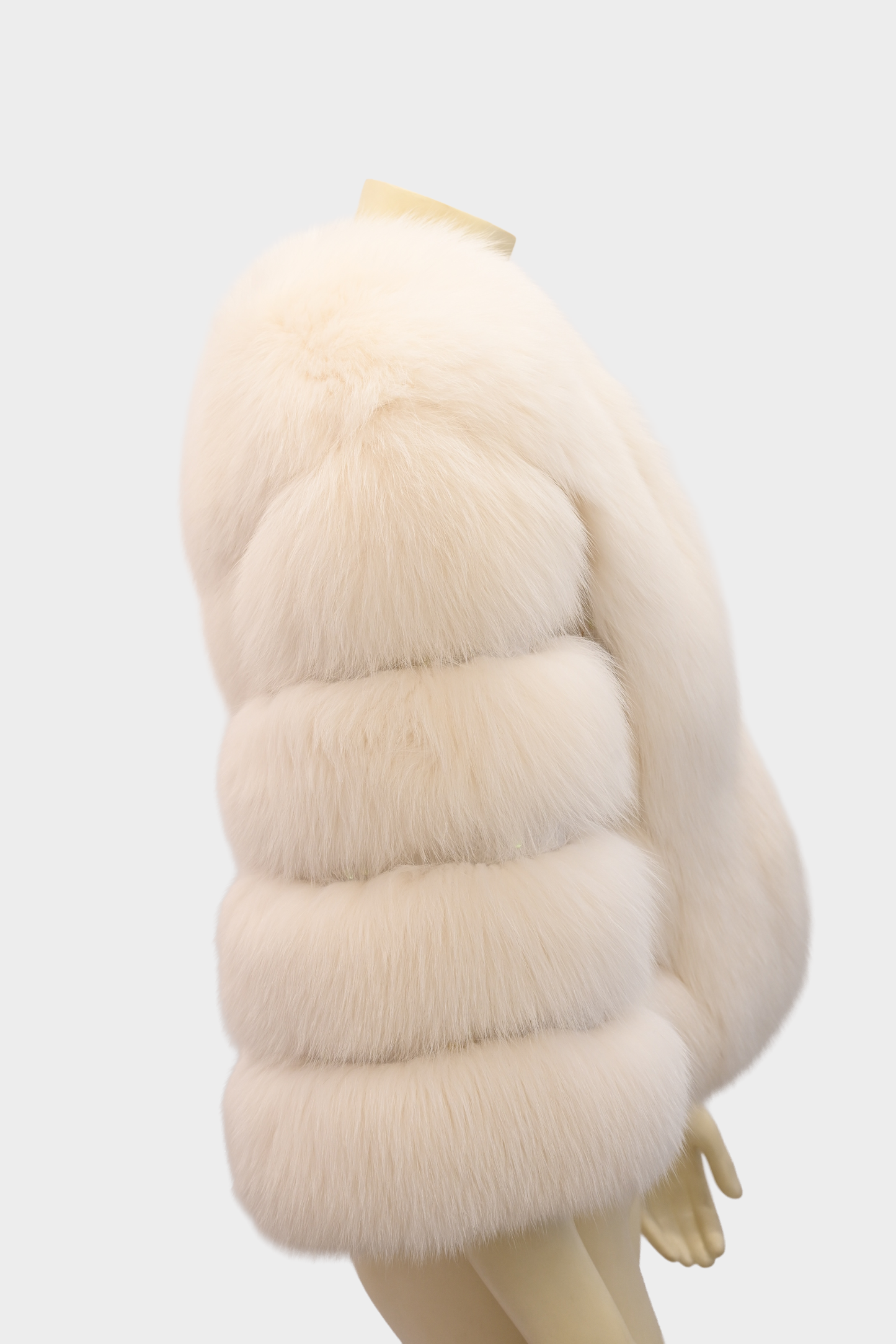 SAGA Furs White Fox Fur Cape Wrap