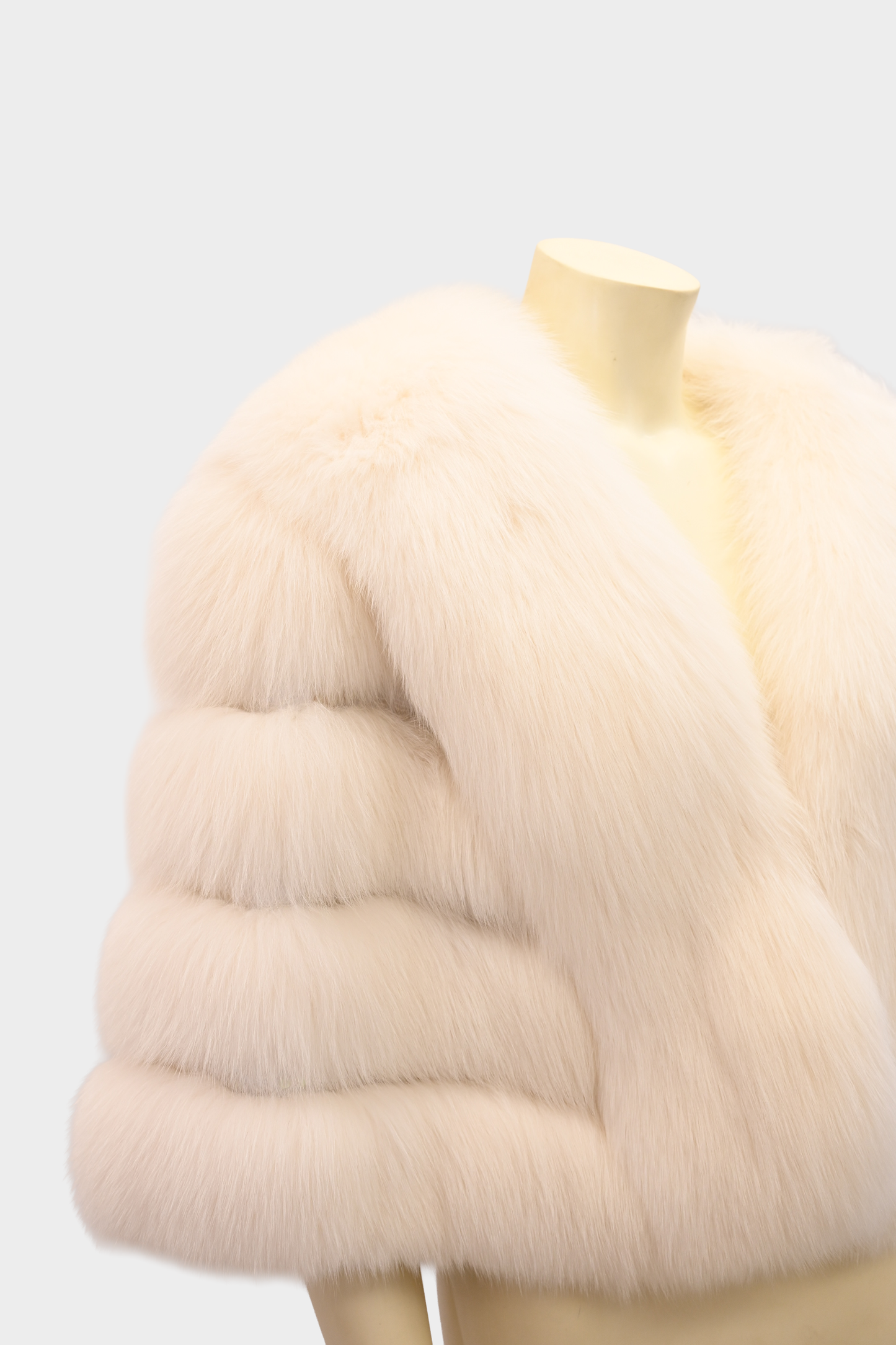 SAGA Furs White Fox Fur Cape Wrap