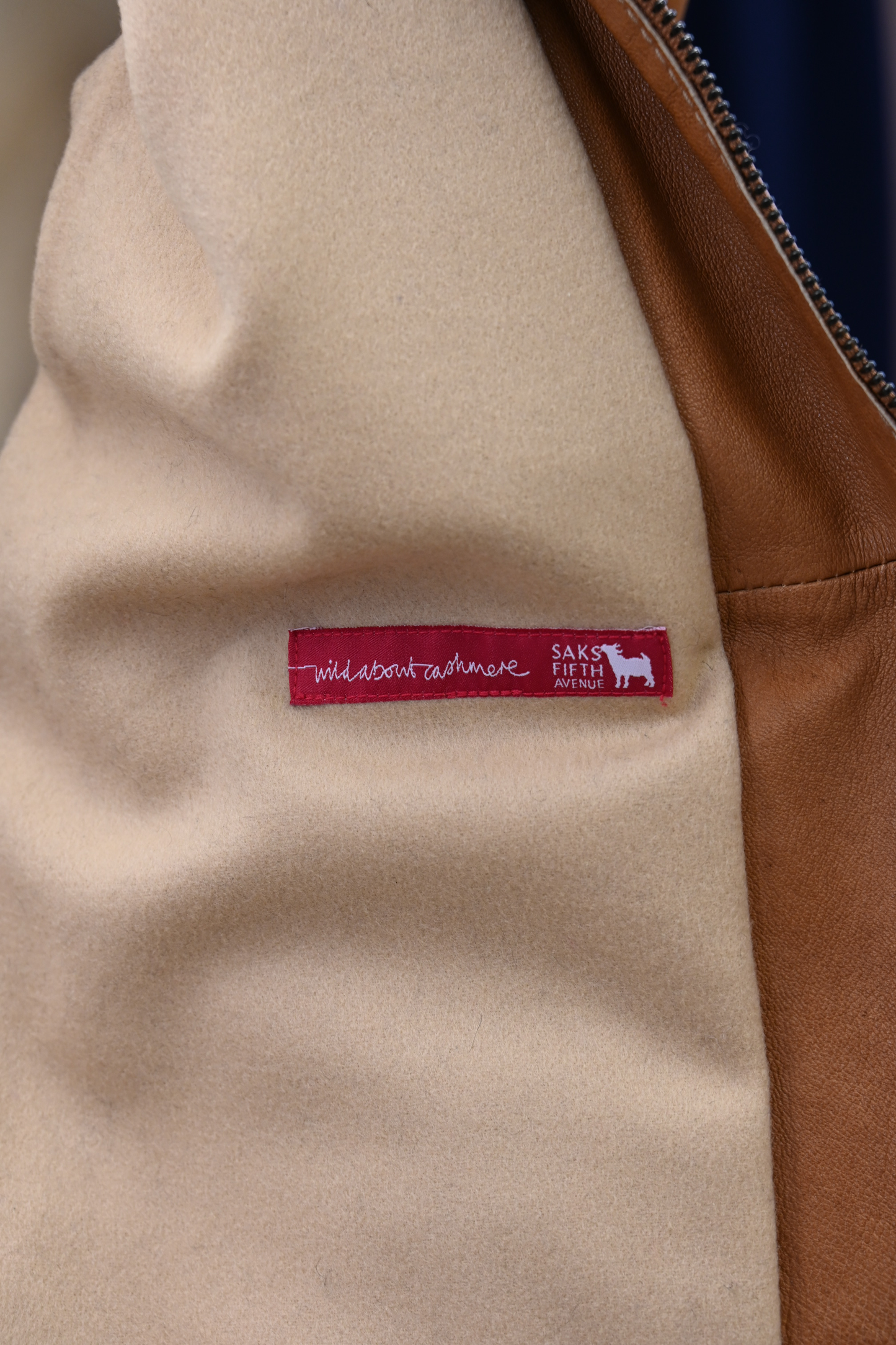 Andrew Marc Leather Jacket with Raccoon Fur Collar