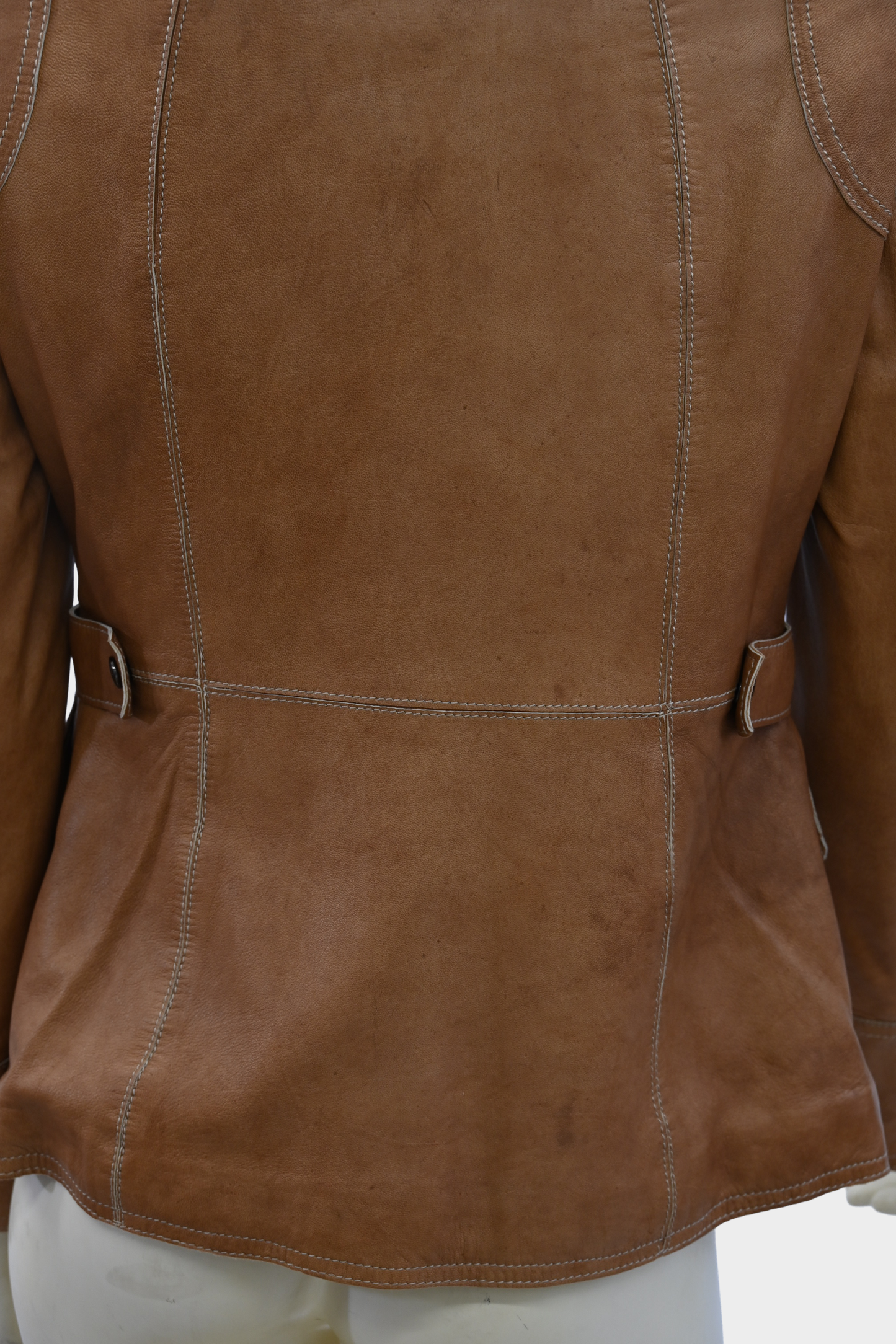 Andrew Marc Leather Jacket with Raccoon Fur Collar