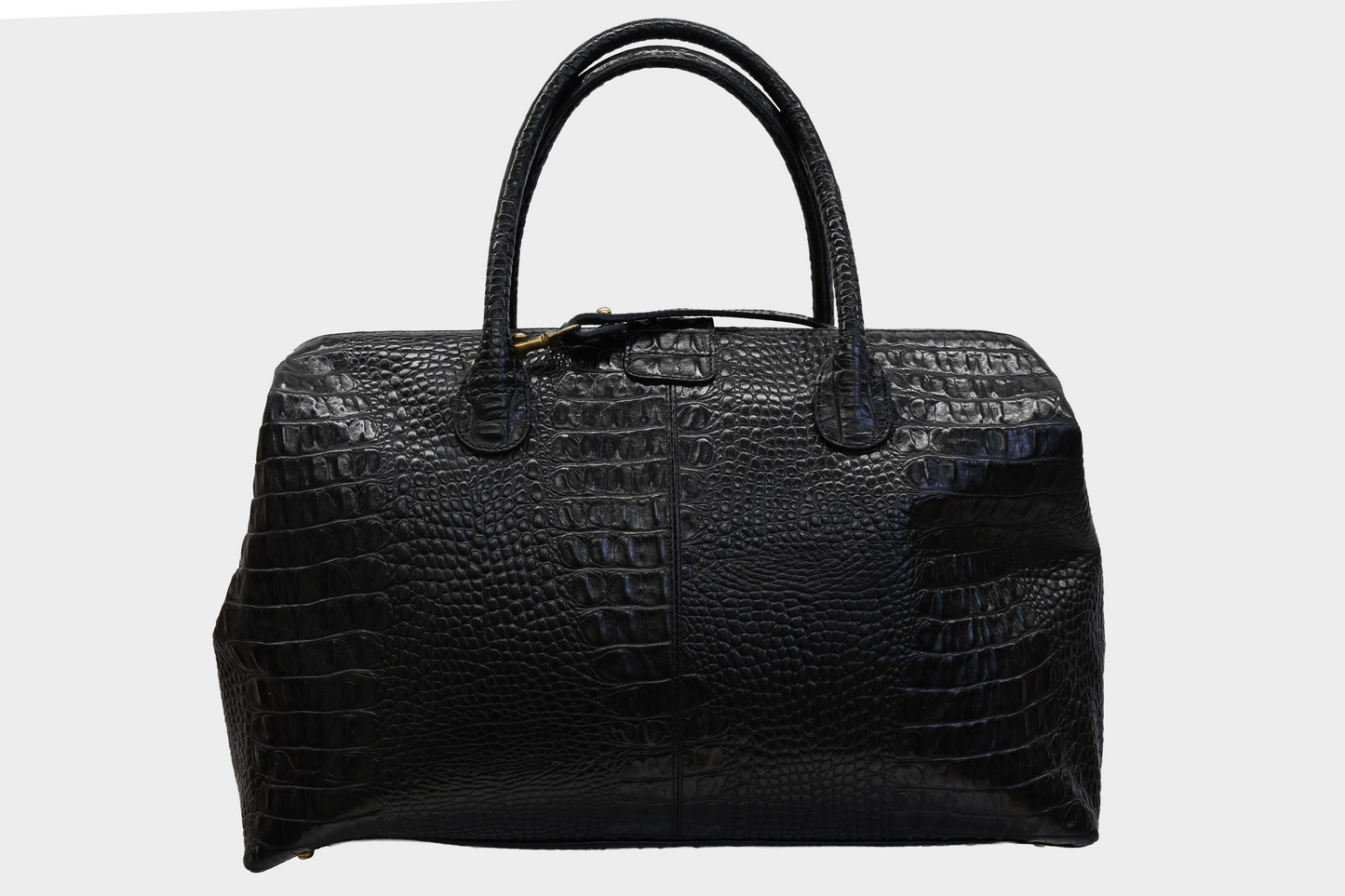 Vintage Brahmin Embossed Croc Leather Satchel