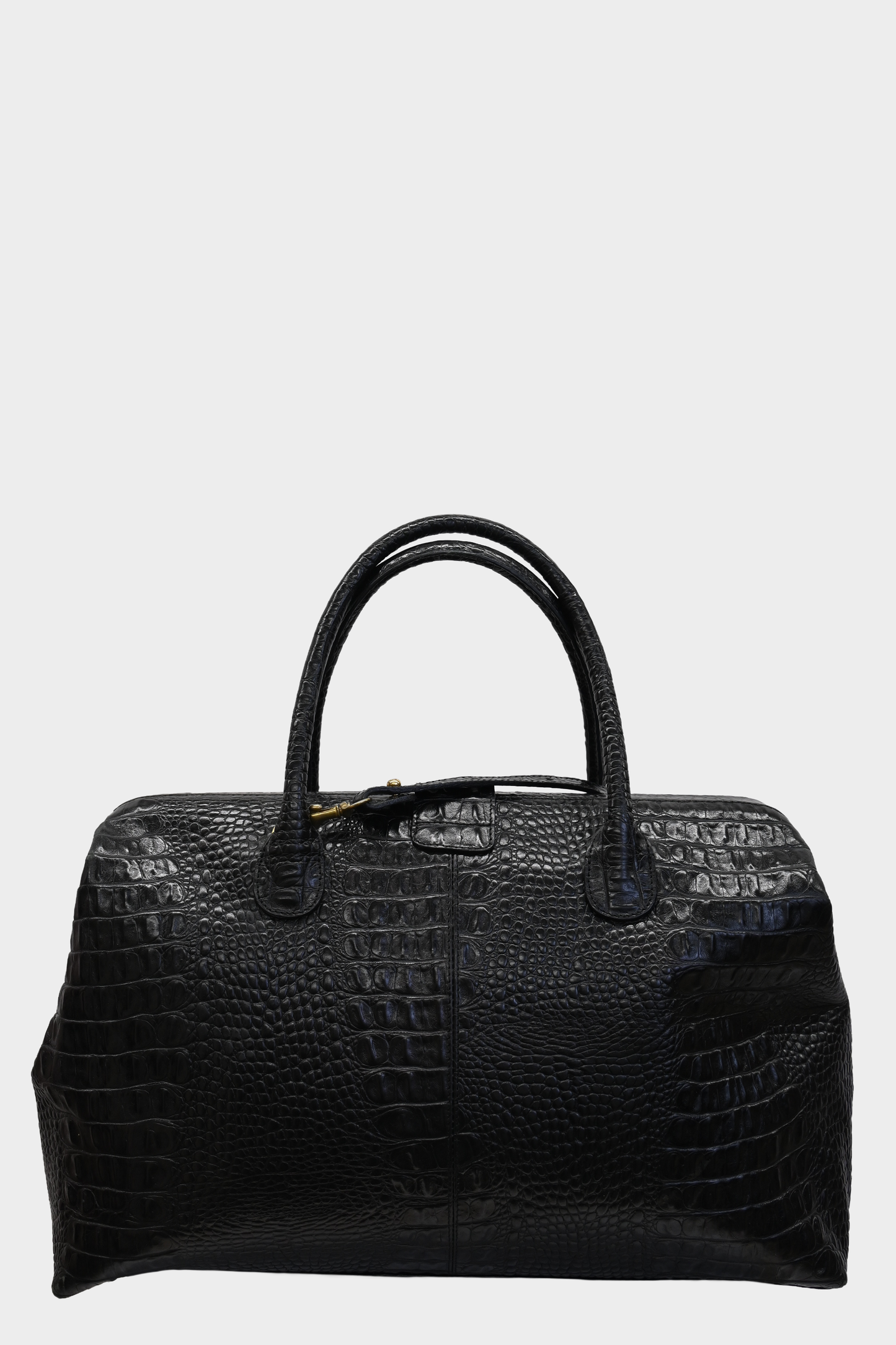 Vintage Brahmin Embossed Croc Leather Satchel