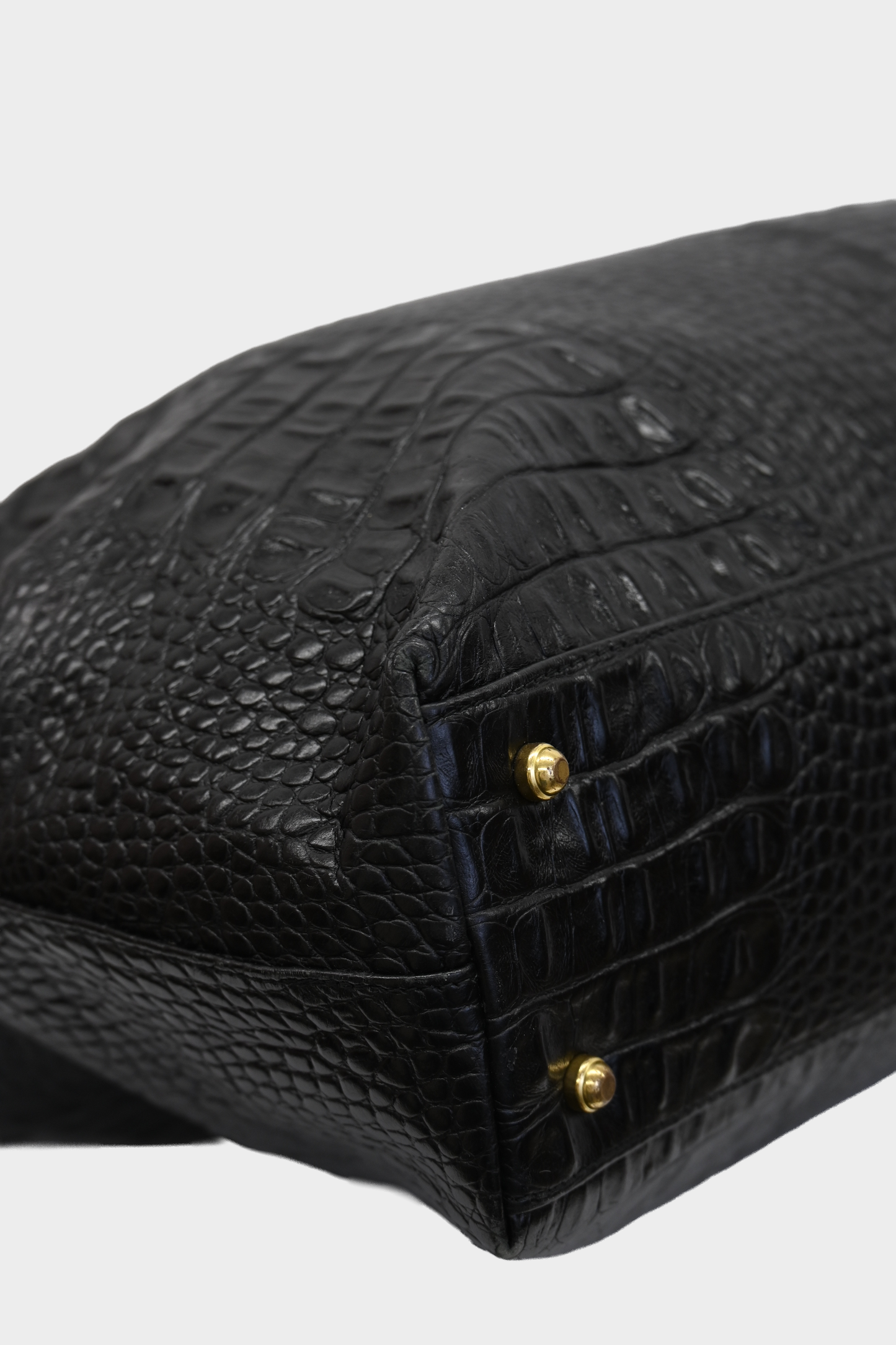 Vintage Brahmin Embossed Croc Leather Satchel