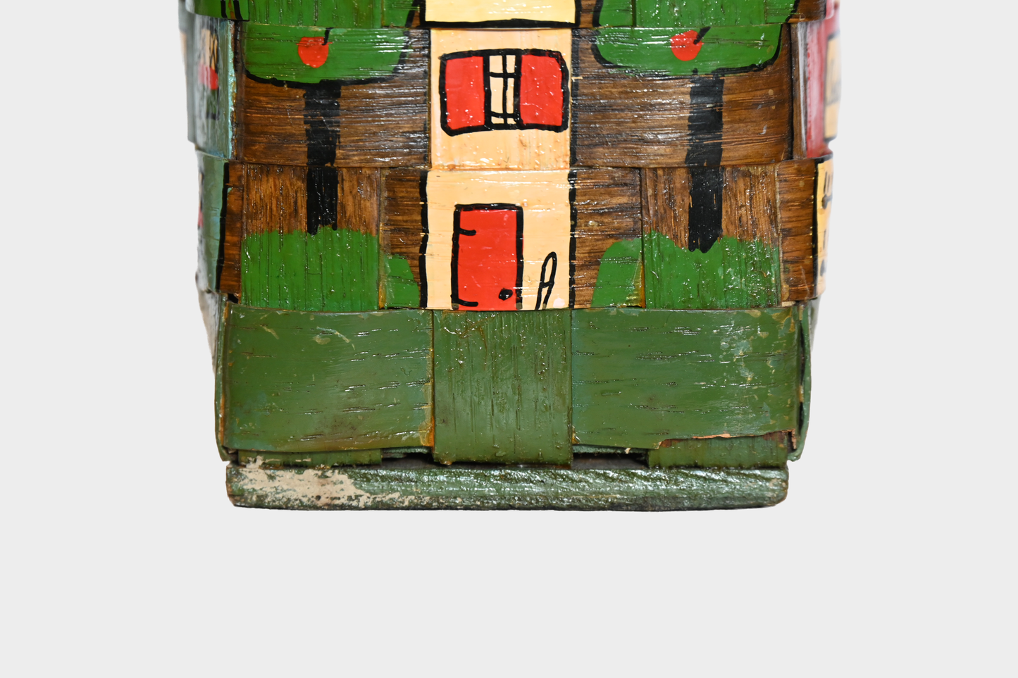 Vintage Caro-Nan Personalized “Leonard” Hand-Painted Basket Bag