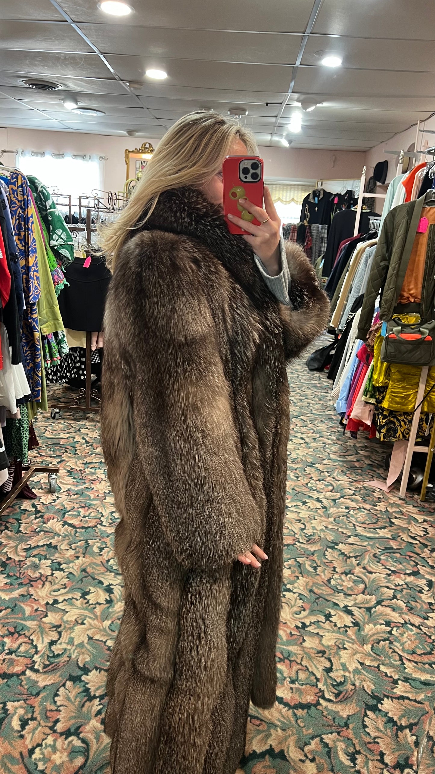 SAGA Fox Full Length Fur Coat