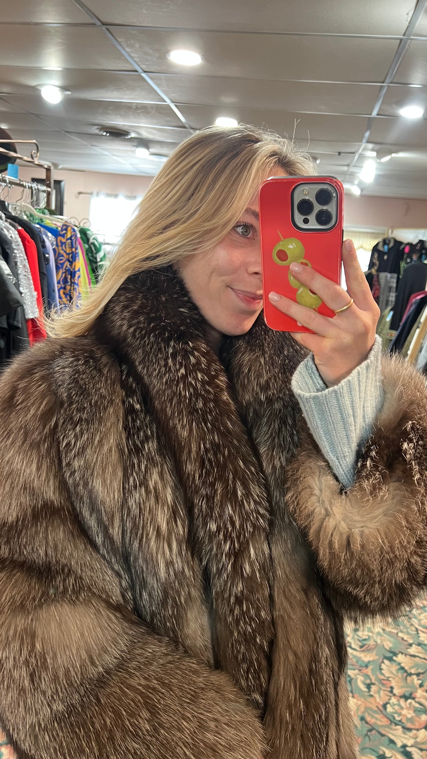 SAGA Fox Full Length Fur Coat