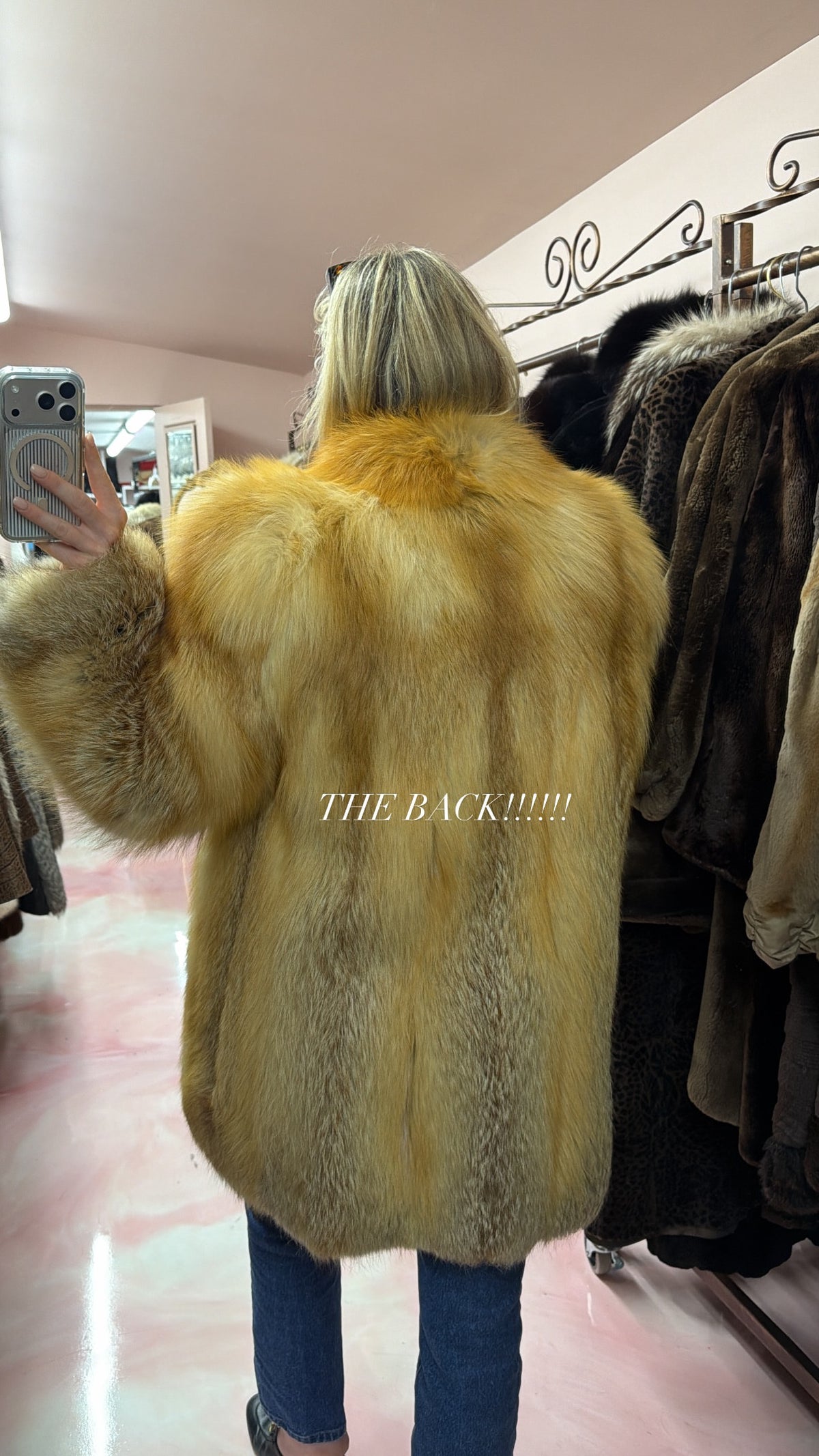 Red Cross Fox Fur Jacket