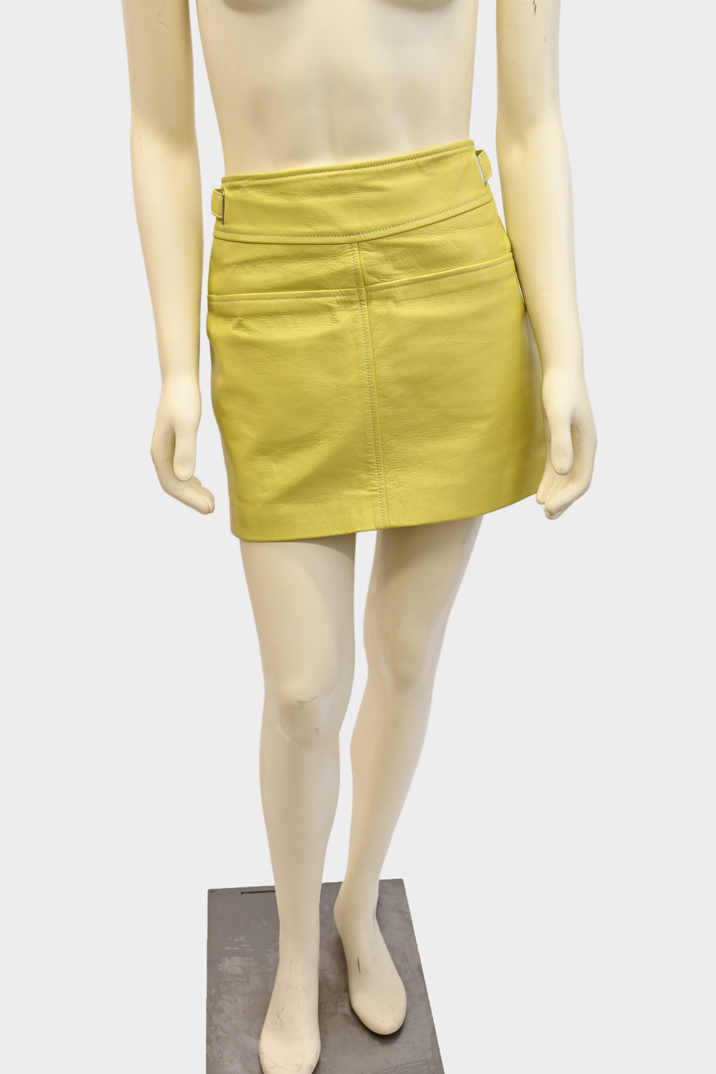 Coach Calf Leather Mini Skirt, NWT