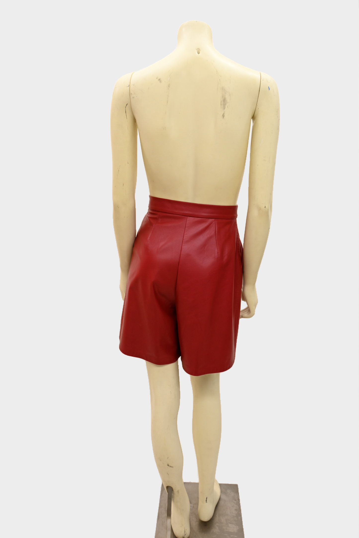 Max Mara 'Lacuna' Lamb Leather Bermuda Shorts