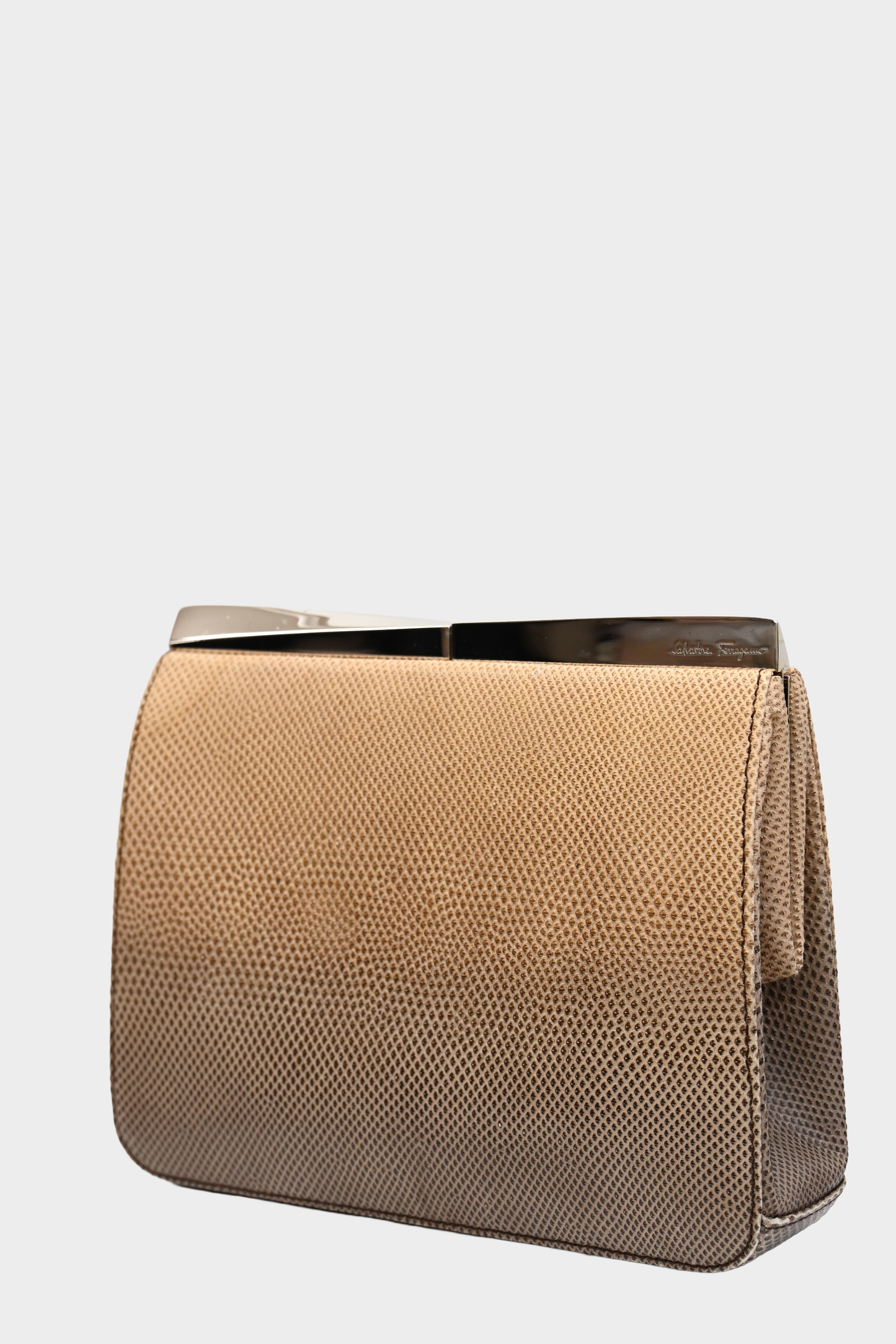 Salvatore Ferragamo Lizard Clutch Crossbody Bag Vintage
