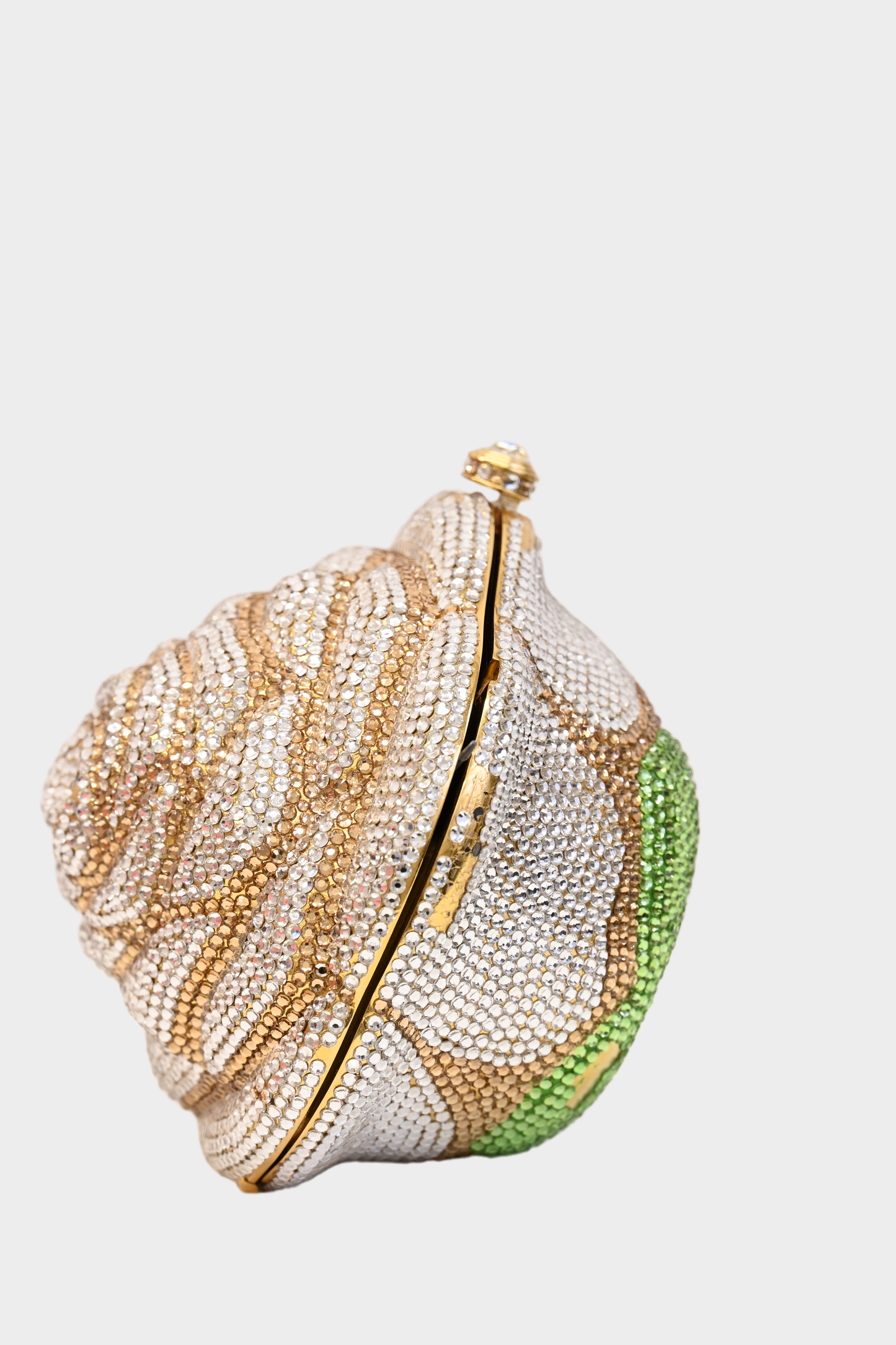 Unsigned Crystal Rose Minaudière Evening Bag