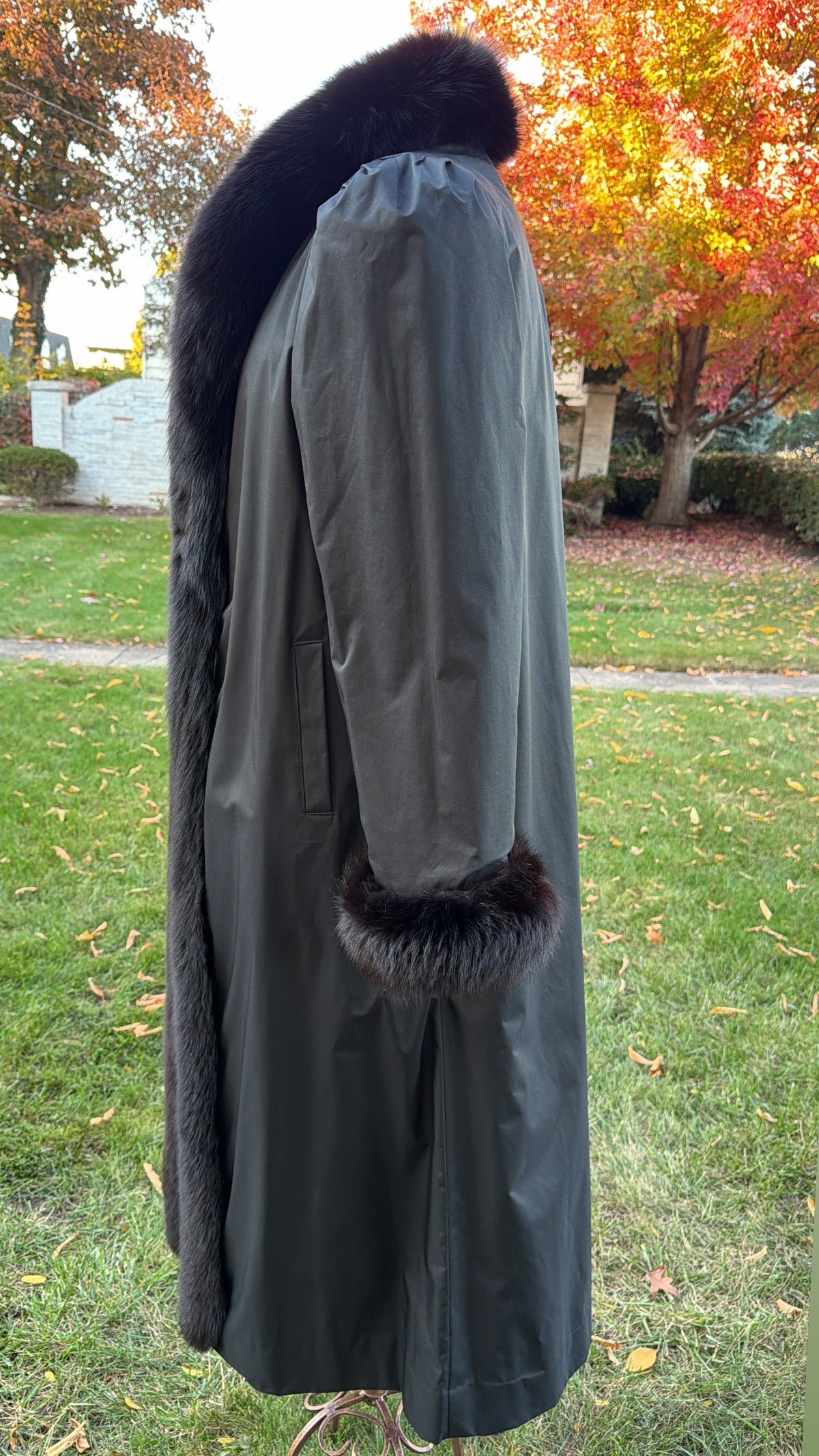 Mink & Fox Fur Reversible Fur Coat