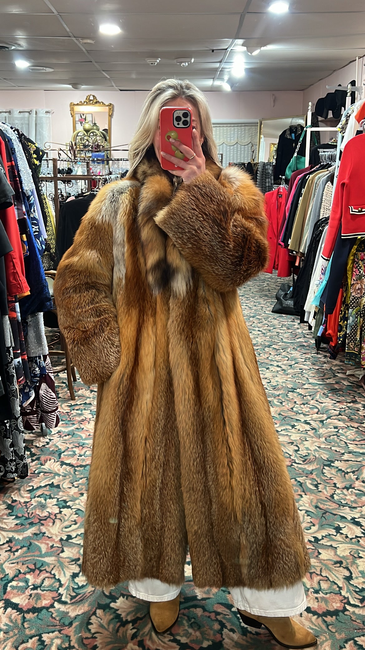 Red Fox Fur Coat
