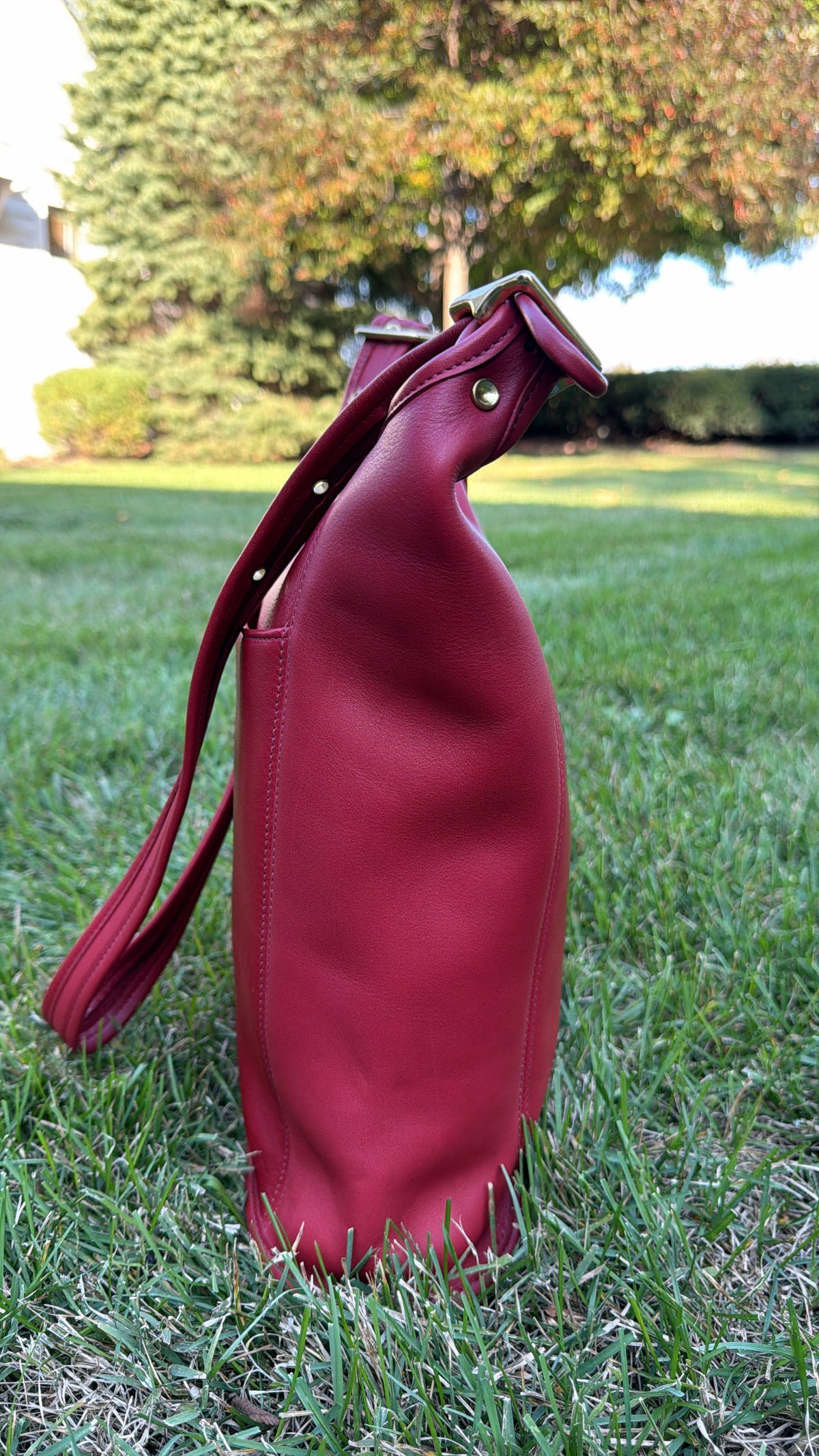 Vintage Coach Legacy Slim Duffle 9060 Leather Shoulder Bag