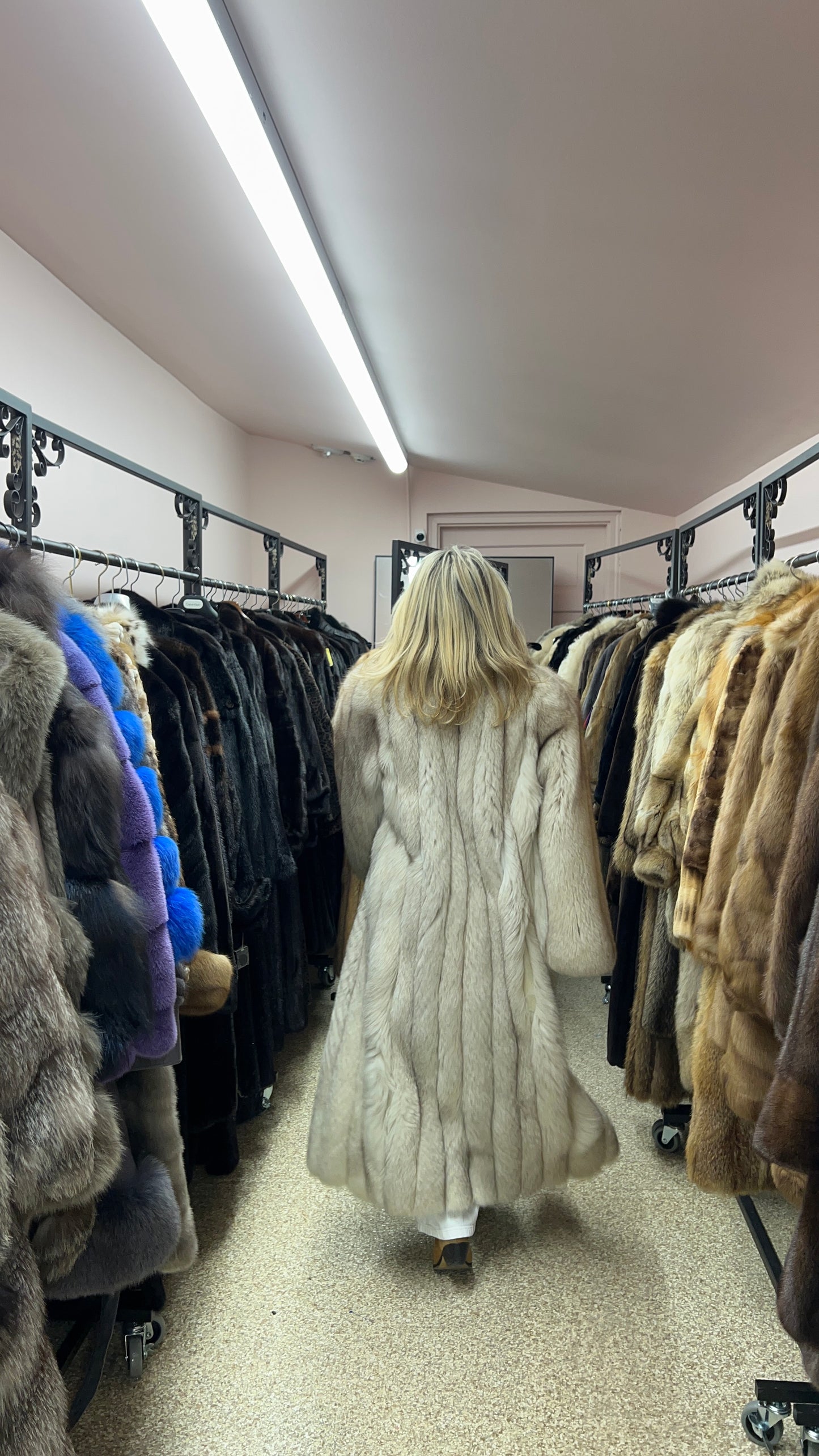 Marshall Fields Full Length Fox Fur Coat