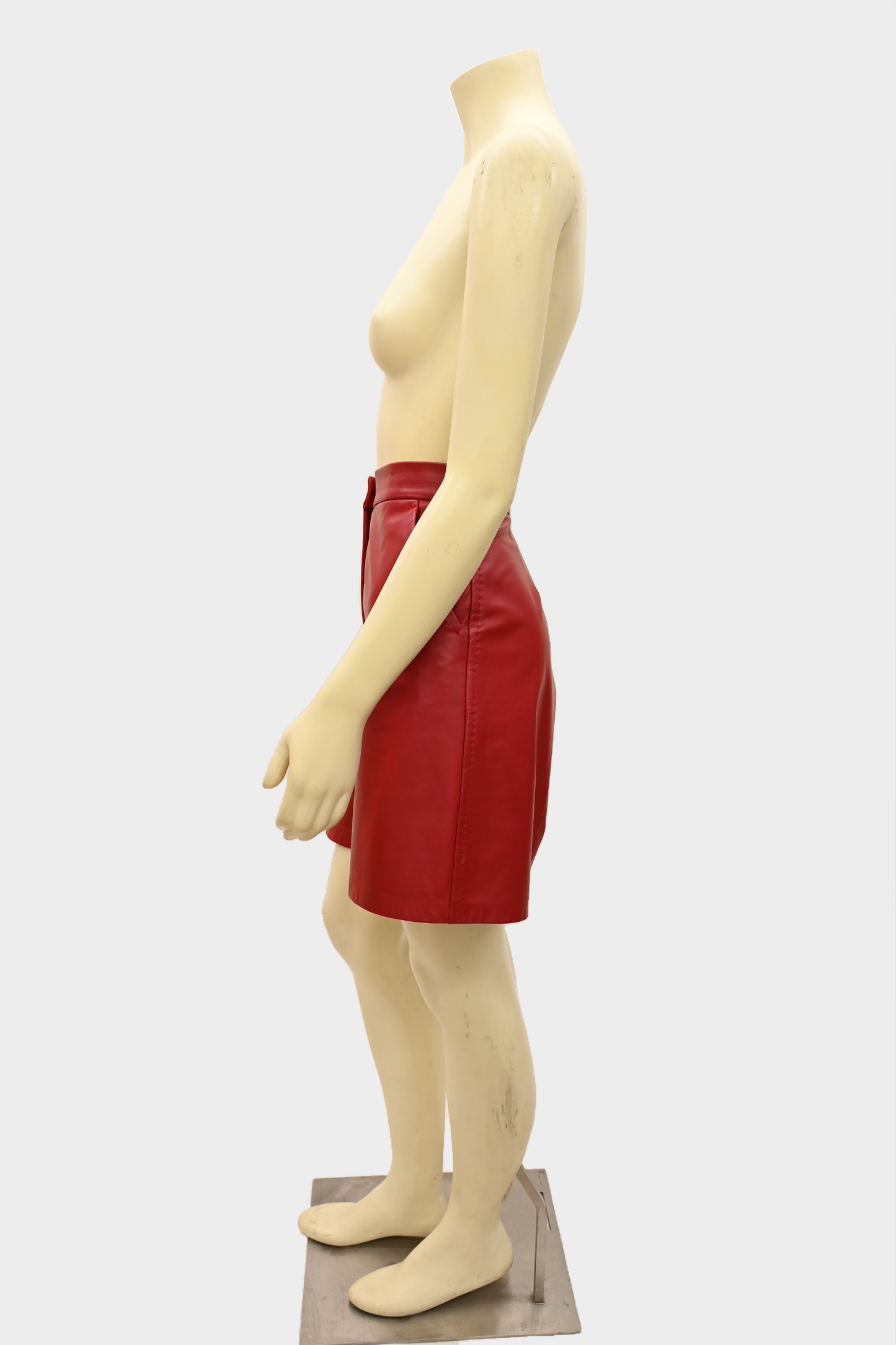 Max Mara 'Lacuna' Lamb Leather Bermuda Shorts