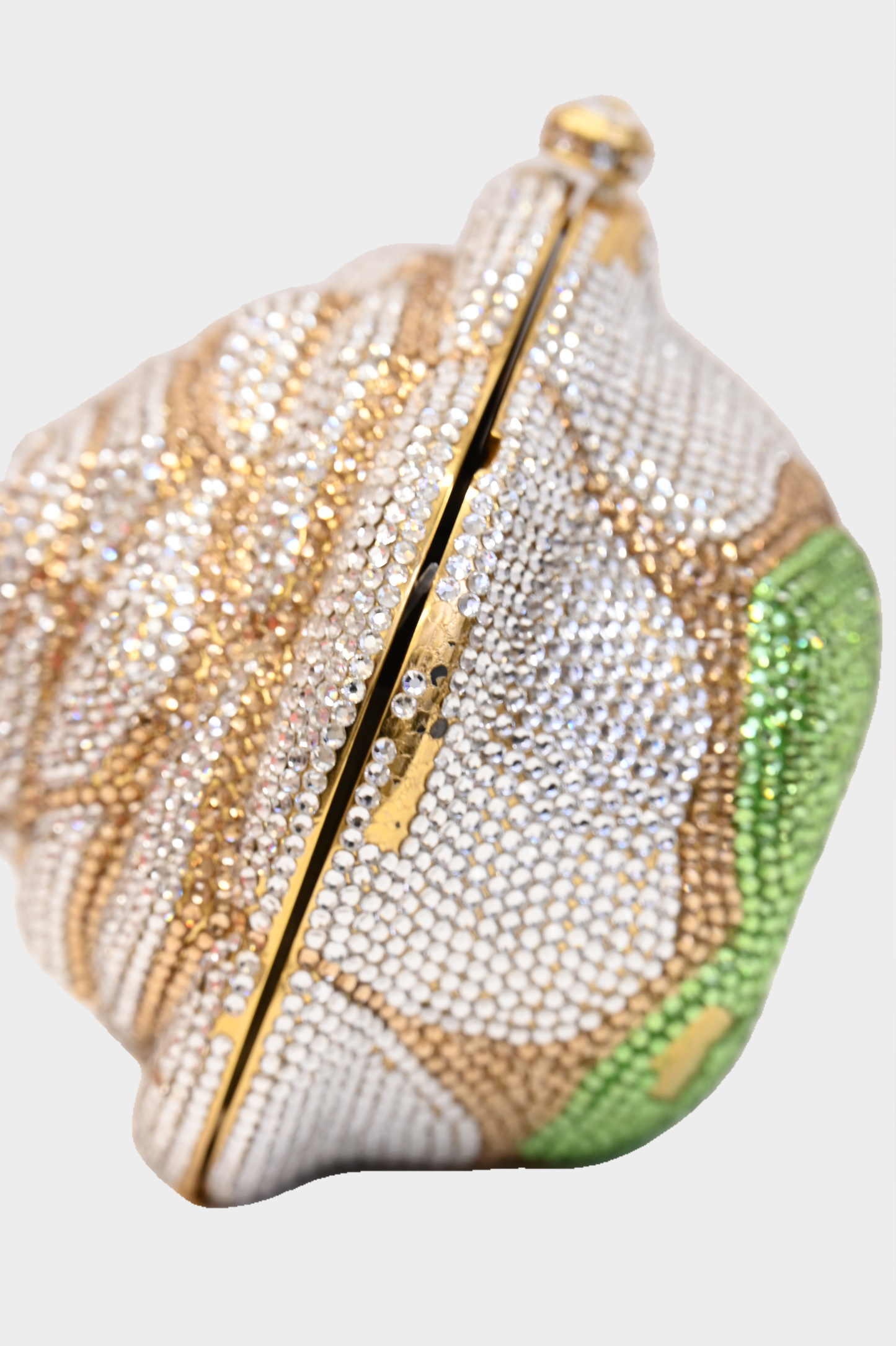 Unsigned Crystal Rose Minaudière Evening Bag