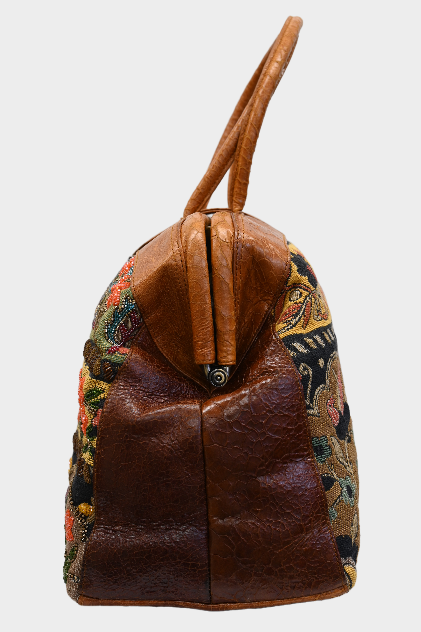 Isabella Fiore Beaded Patchwork Handbag NWT