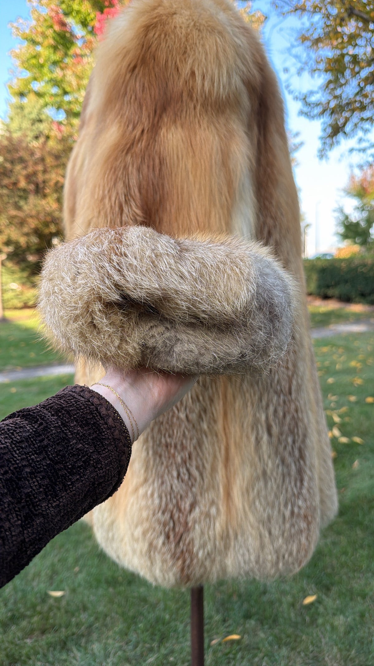 Red Cross Fox Fur Jacket