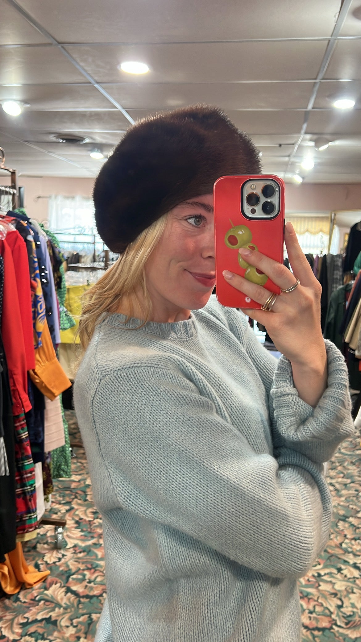 Mink Fur Headband Hat