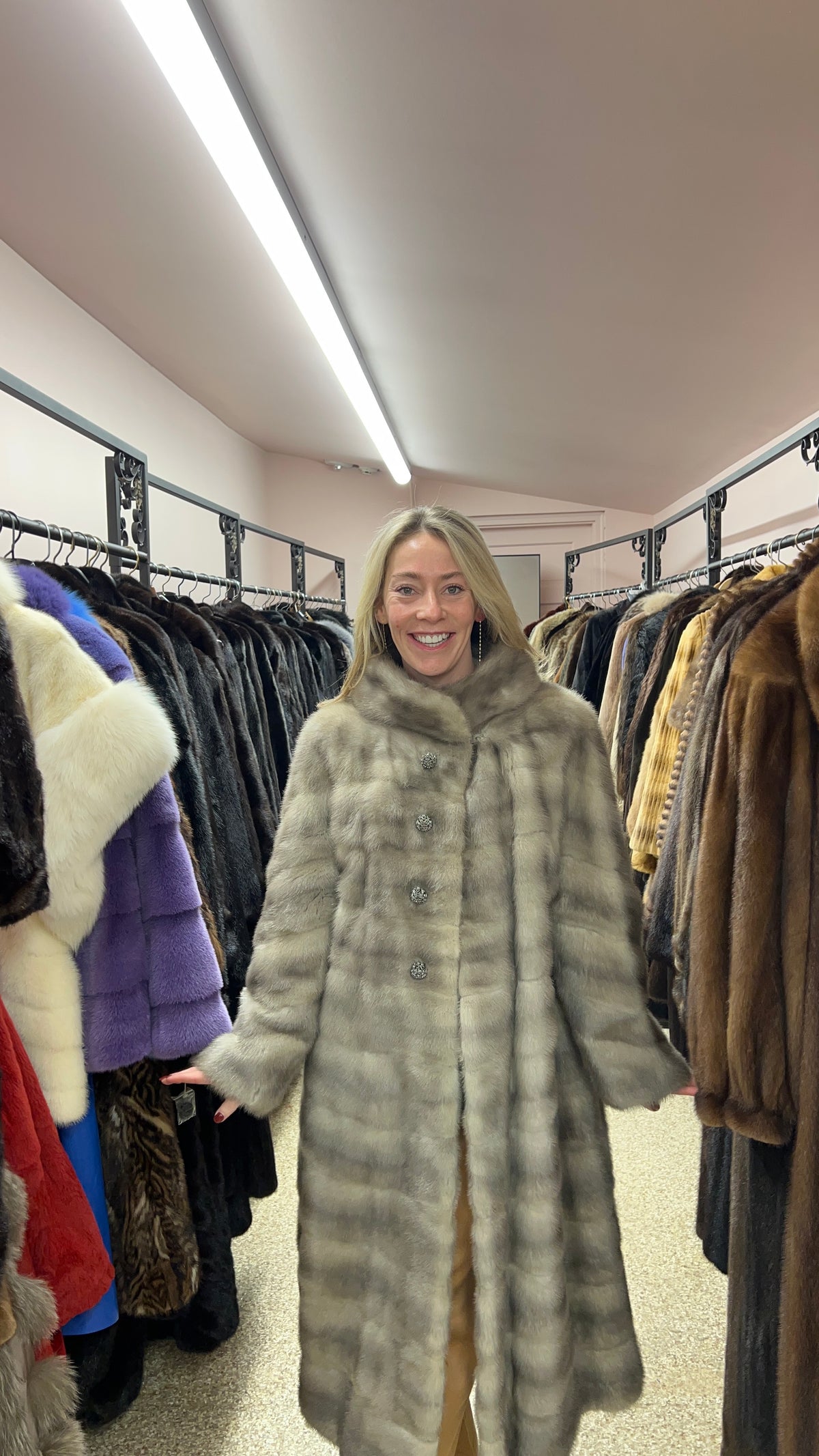 Mink Gray Fur Coat