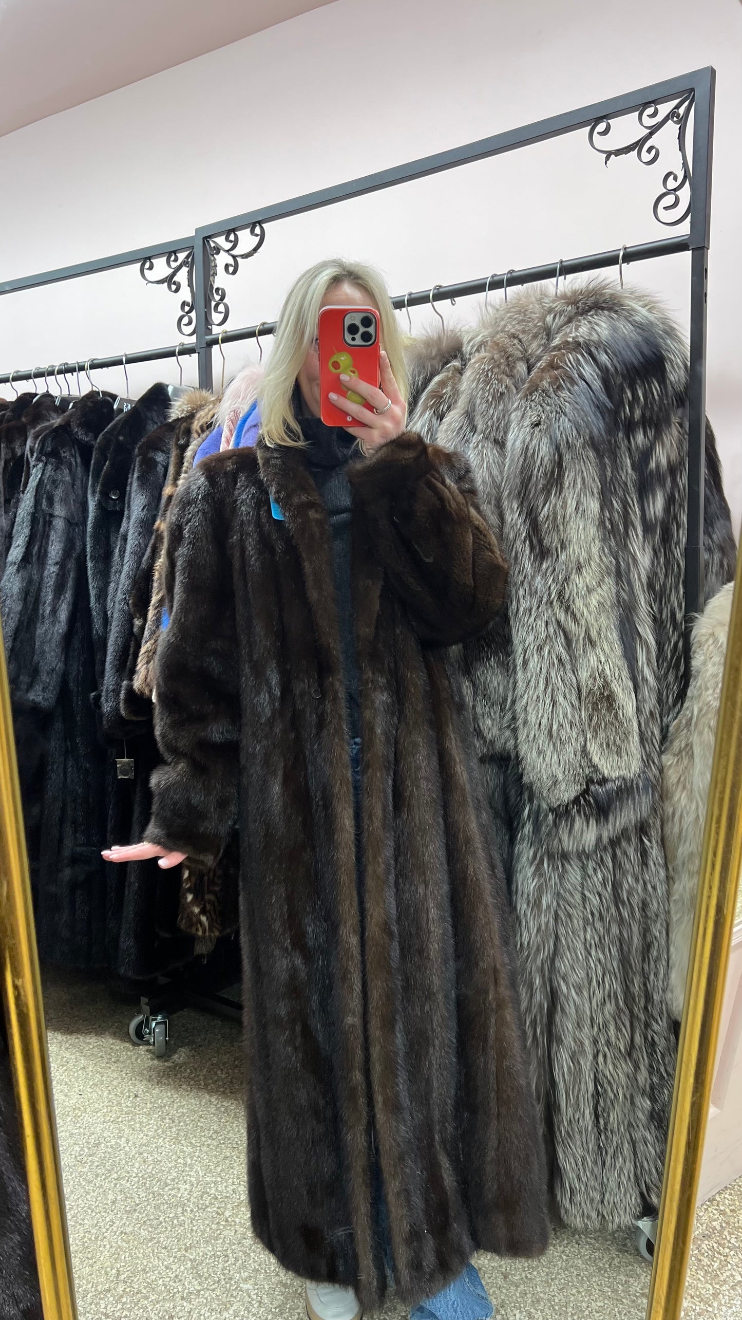 Marshall Fields Brown Full Length Mink